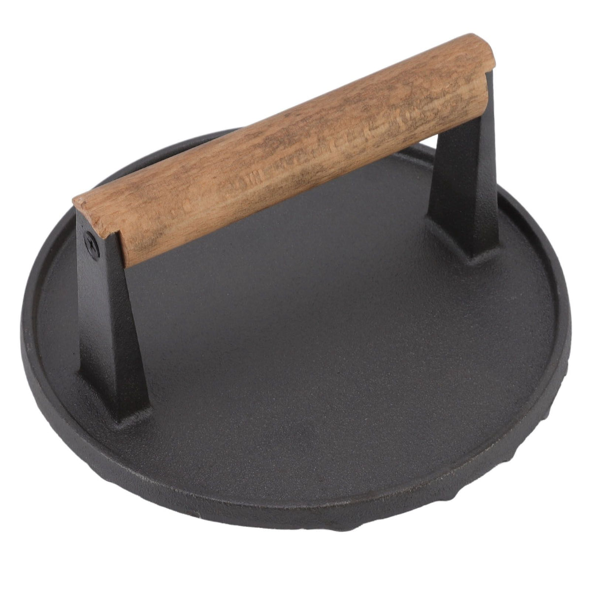 Cast Iron Grill Press Round Heavy Duty 3 Lbs Prevent Scalding Burger Press with Handle for Kitchen
