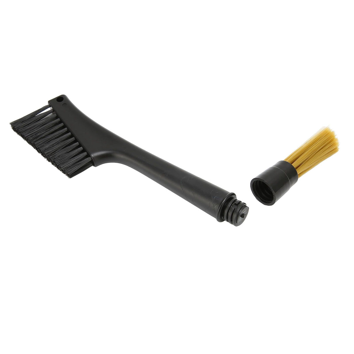 Coffee Brush Both Ends Removable Bottom Hanging Hole Design Round Handle Soft Elongated Brush Cleaner for Cafe