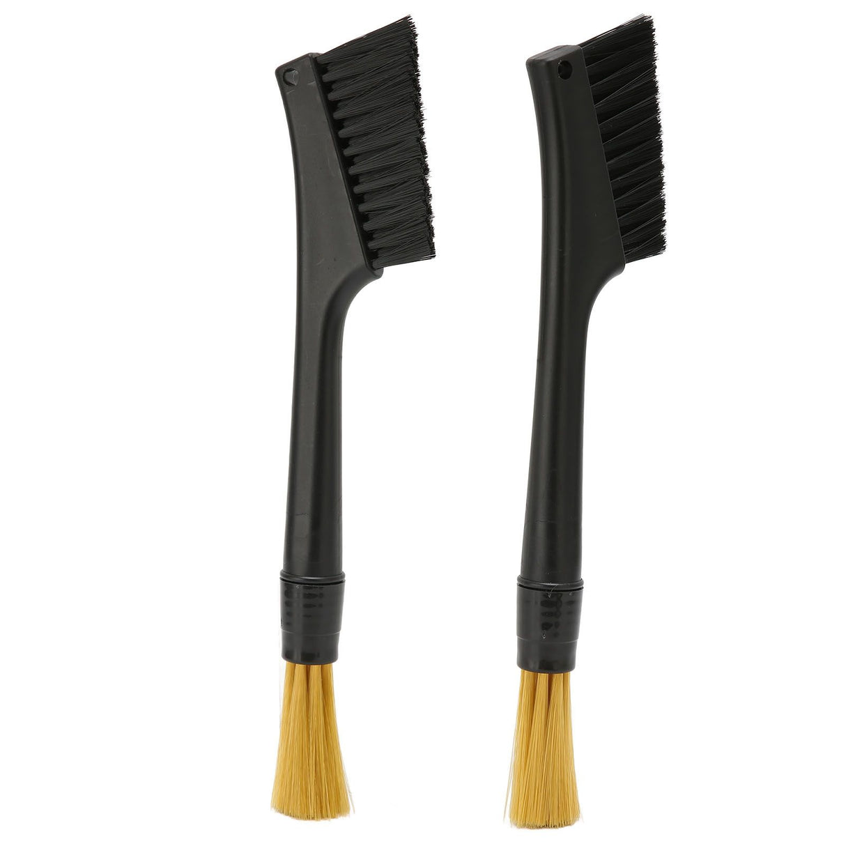 Coffee Brush Both Ends Removable Bottom Hanging Hole Design Round Handle Soft Elongated Brush Cleaner for Cafe