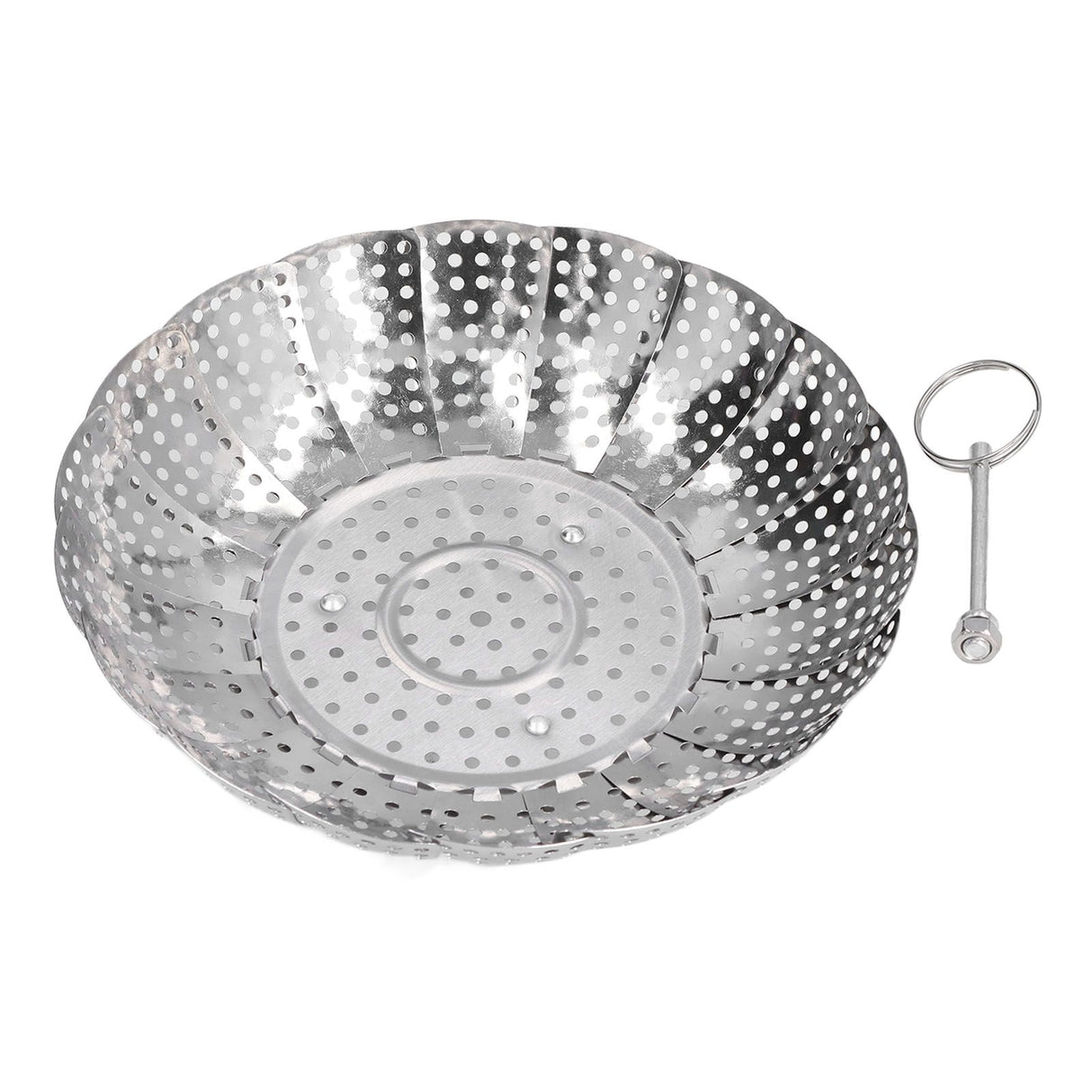 Steaming Plate Detachable Handle Design Retractable Stainless Steel Corrosion Resistant Food Steaming Tray