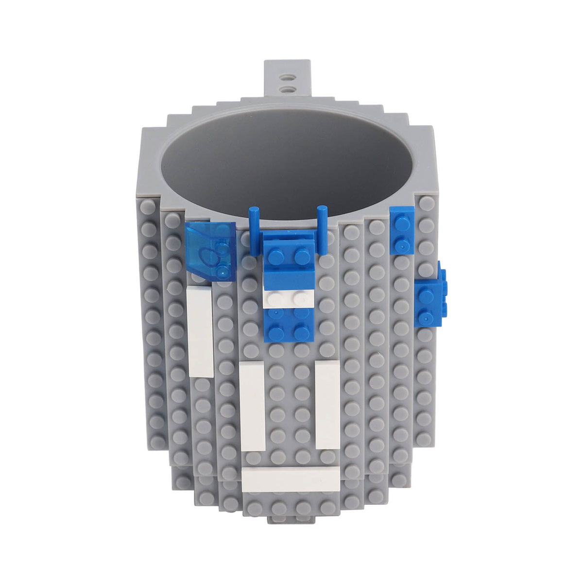400ml Building Blocks Cups Build On Brick Coffee Mug DIY Novelty Building Blocks Cup for Kids Adults Birthday Gray