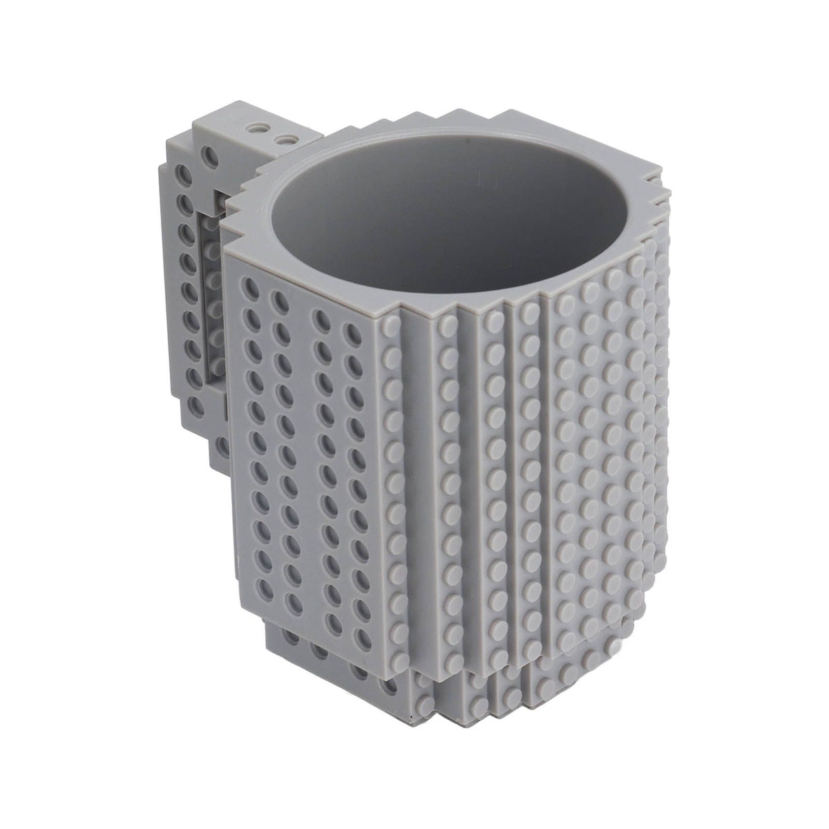 400ml Building Blocks Cups Build On Brick Coffee Mug DIY Novelty Building Blocks Cup for Kids Adults Birthday Gray