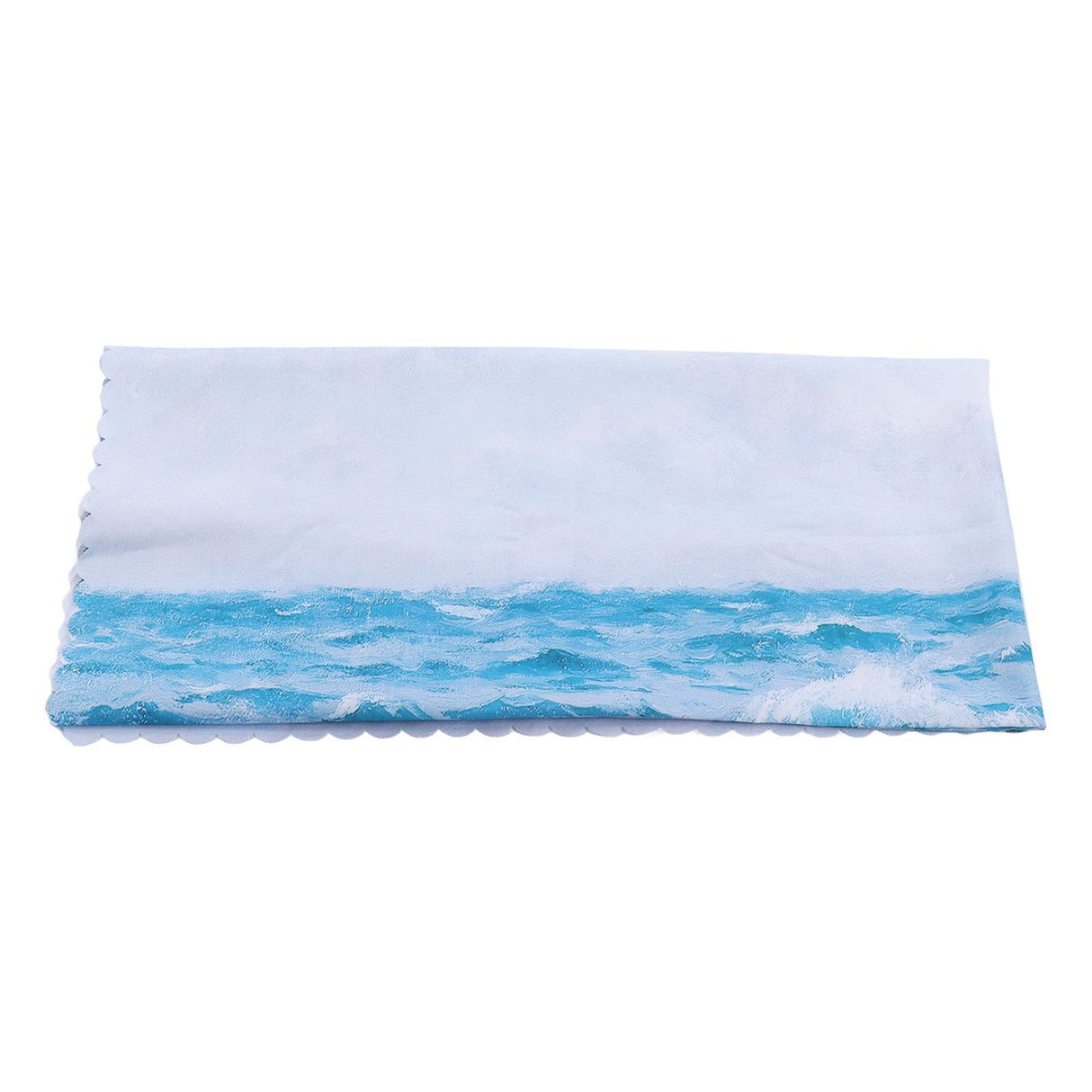 Table Cloths Easy Cleaning Natural Casual Style Decorative Practical Polyester Fiber Tablecloths Decoration for Restaurant Sea Waving Rock Pattern 140x180cm