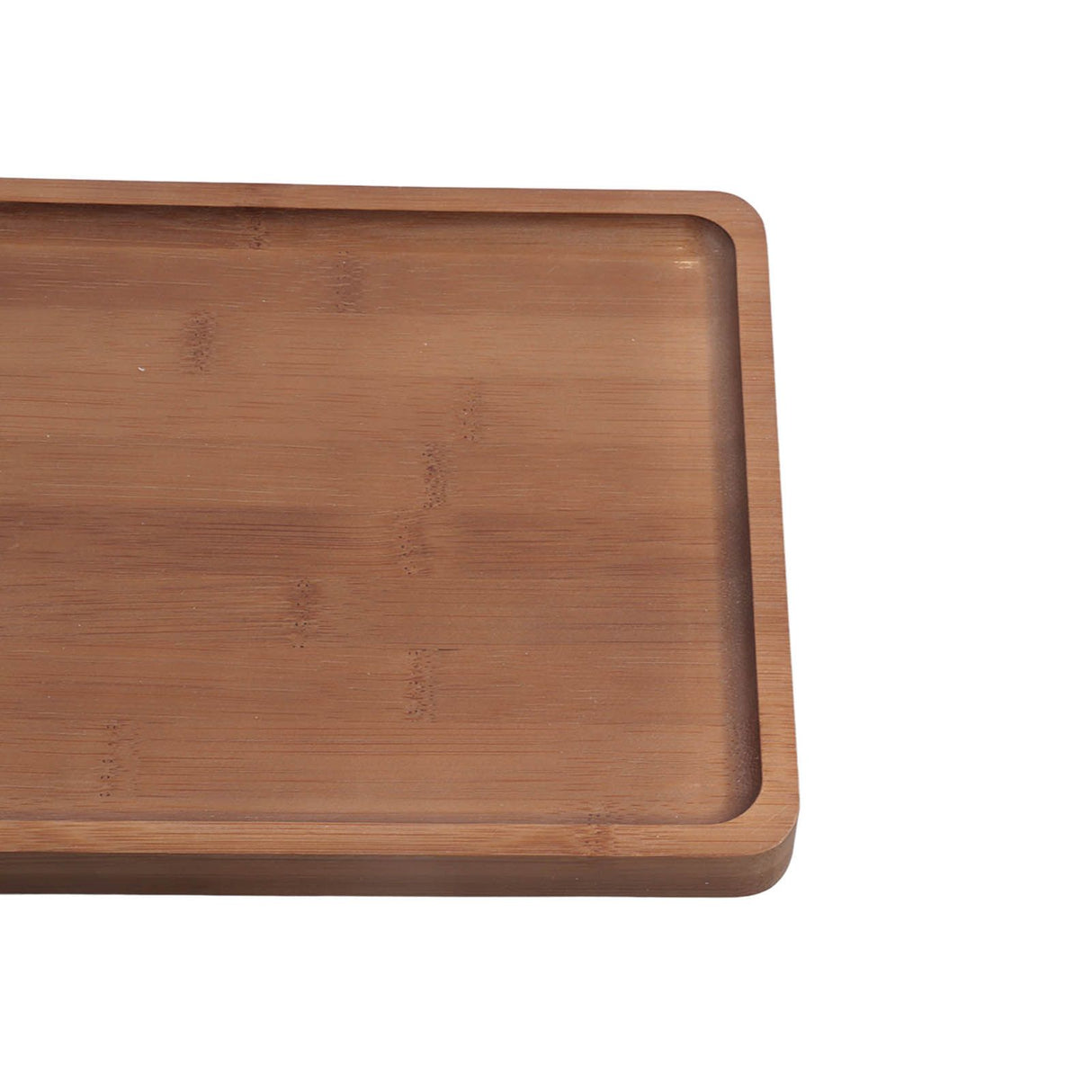 Snack Serving Tray Coffee Ceramic Segmented Long Strip Dishes Set with Bamboo Pallets for Cookies Nuts Bread Dessert