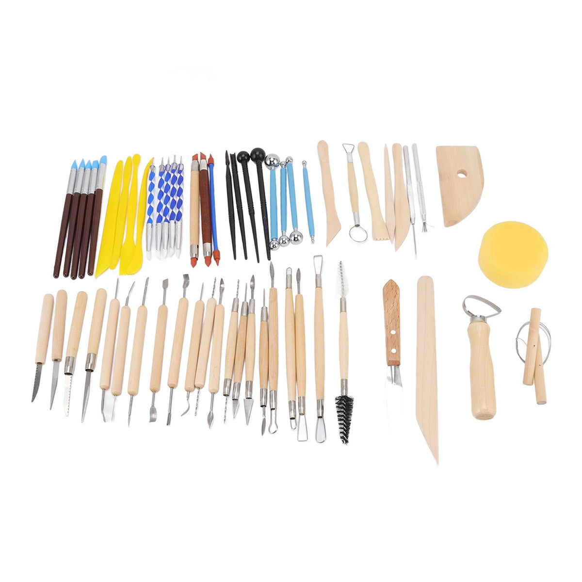61Pcs Polymer Clay Sculpting Tools Exquisite Versatile Clay Carving Tools with Canvas Bag for Beginners Expert
