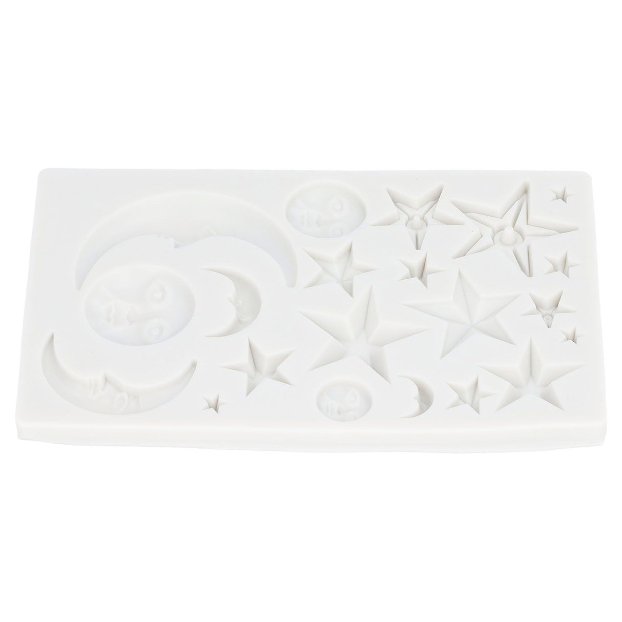 Silicone Fondant Mold Star Moon Face Nonstick Food Grade Silicone Reusable Heat Resistant Odorless Chocolate Molds