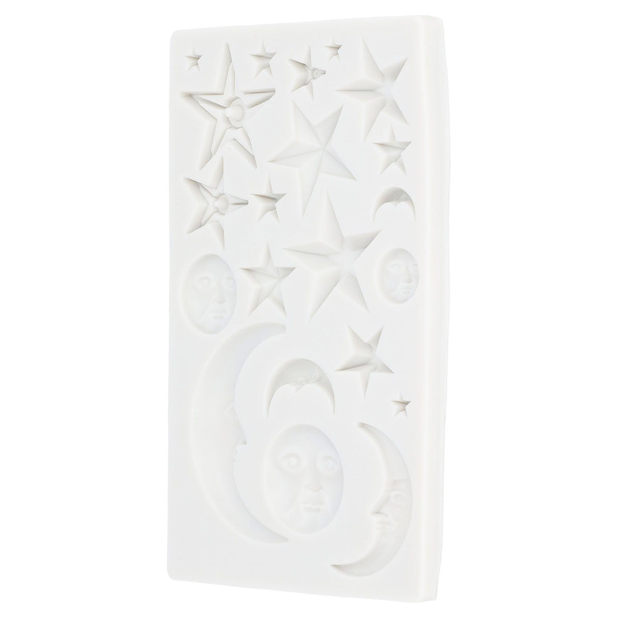 Silicone Fondant Mold Star Moon Face Nonstick Food Grade Silicone Reusable Heat Resistant Odorless Chocolate Molds