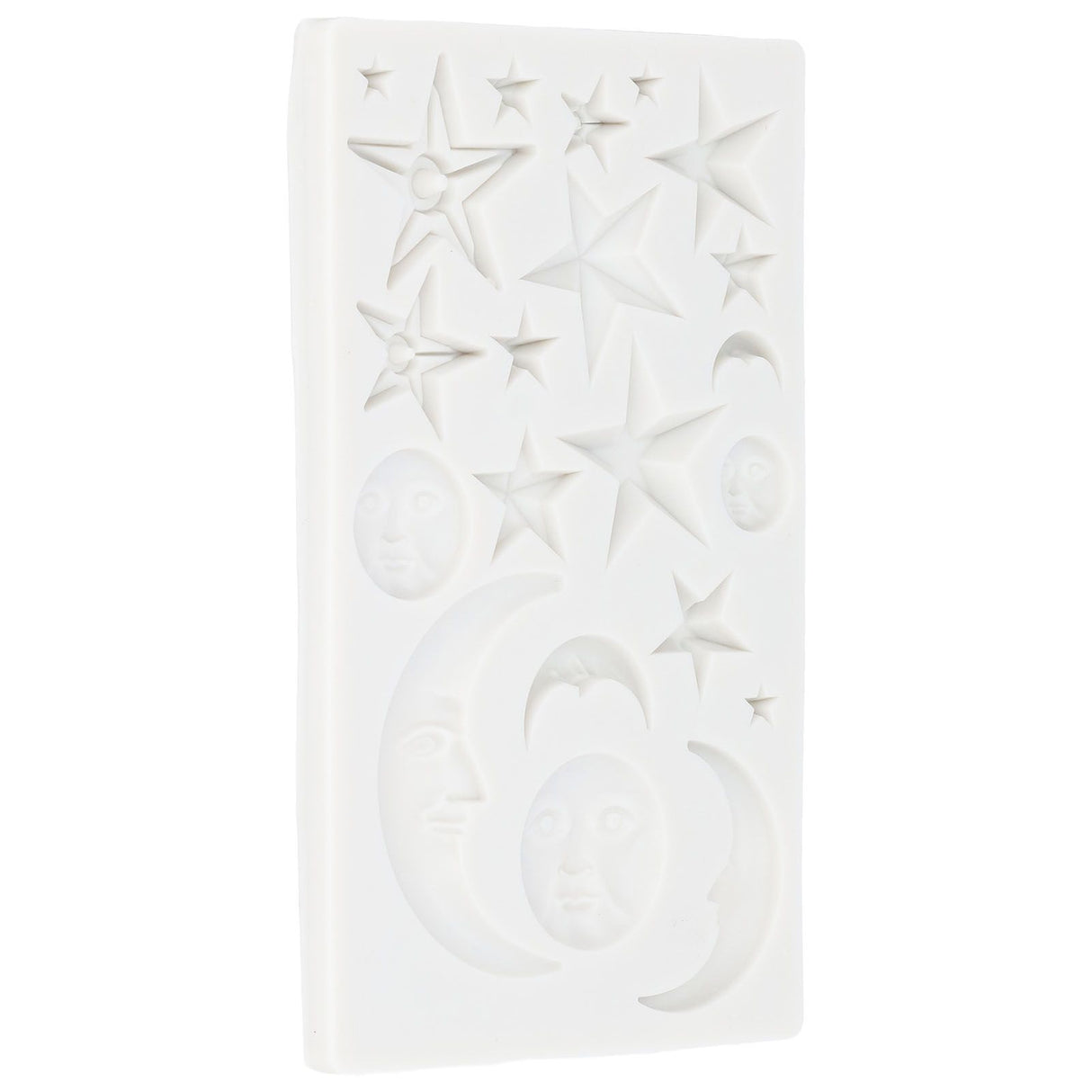 Silicone Fondant Mold Star Moon Face Nonstick Food Grade Silicone Reusable Heat Resistant Odorless Chocolate Molds