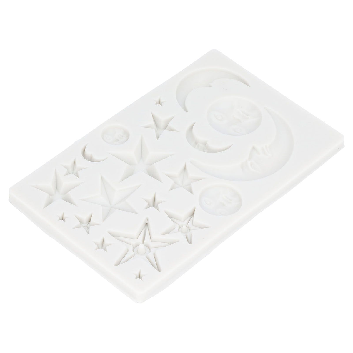 Silicone Fondant Mold Star Moon Face Nonstick Food Grade Silicone Reusable Heat Resistant Odorless Chocolate Molds