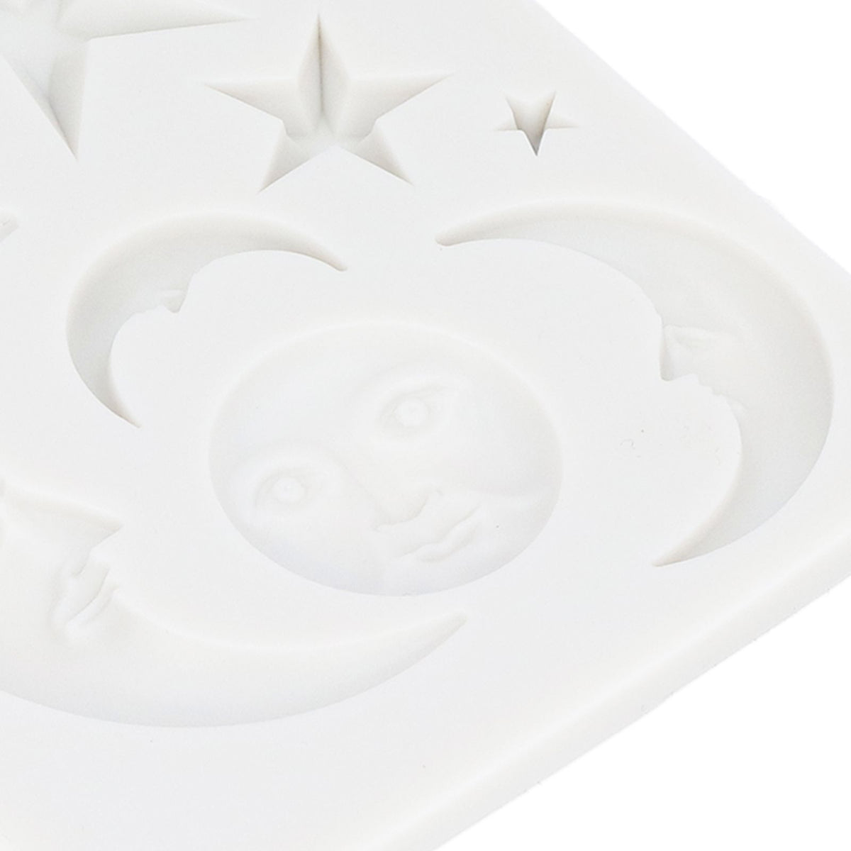 Silicone Fondant Mold Star Moon Face Nonstick Food Grade Silicone Reusable Heat Resistant Odorless Chocolate Molds