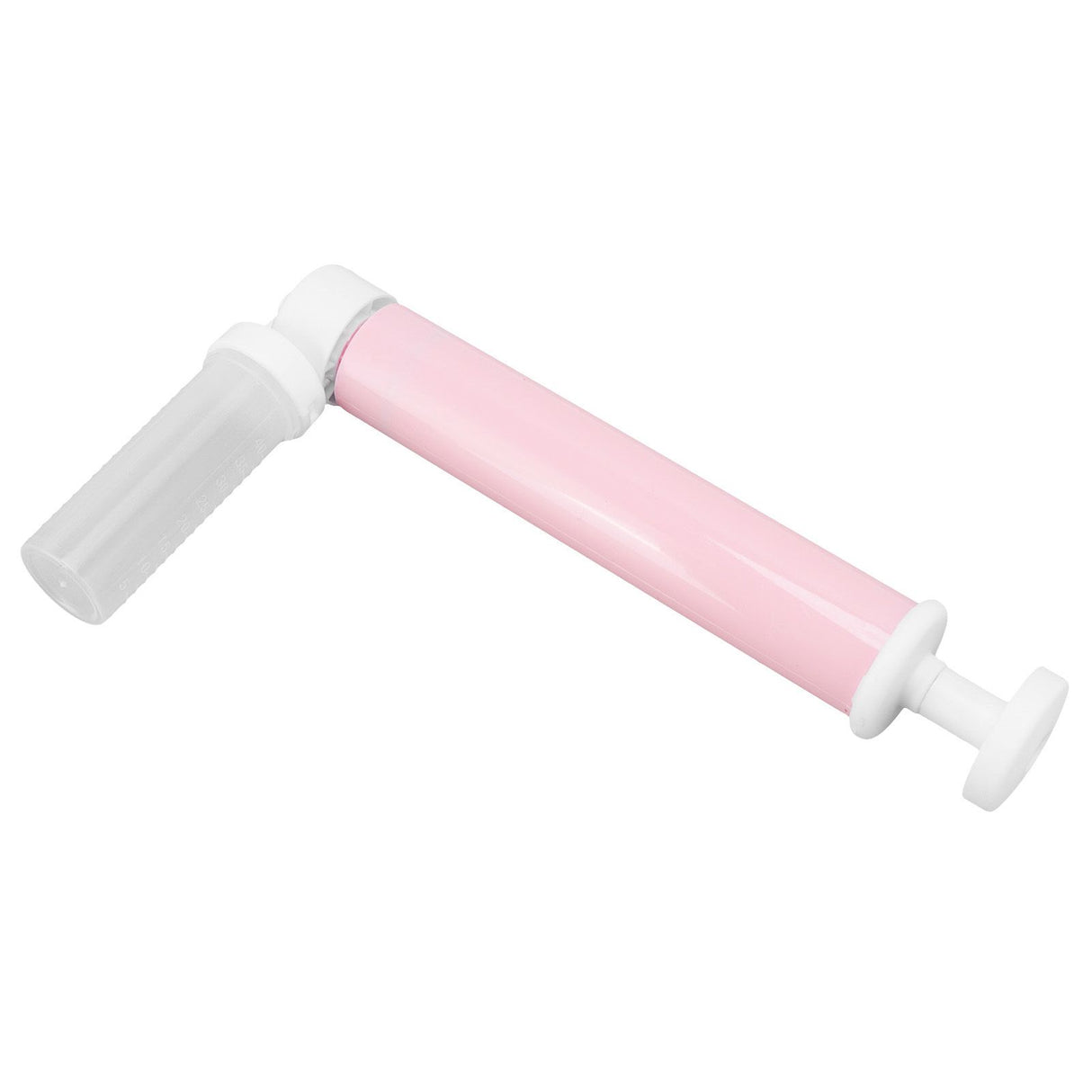 Manual Cake Airbrush DIY Multiple Colors Leakage Proof Plastic Cake Airbrush Pump with Transparent Tank for Cake Pink
