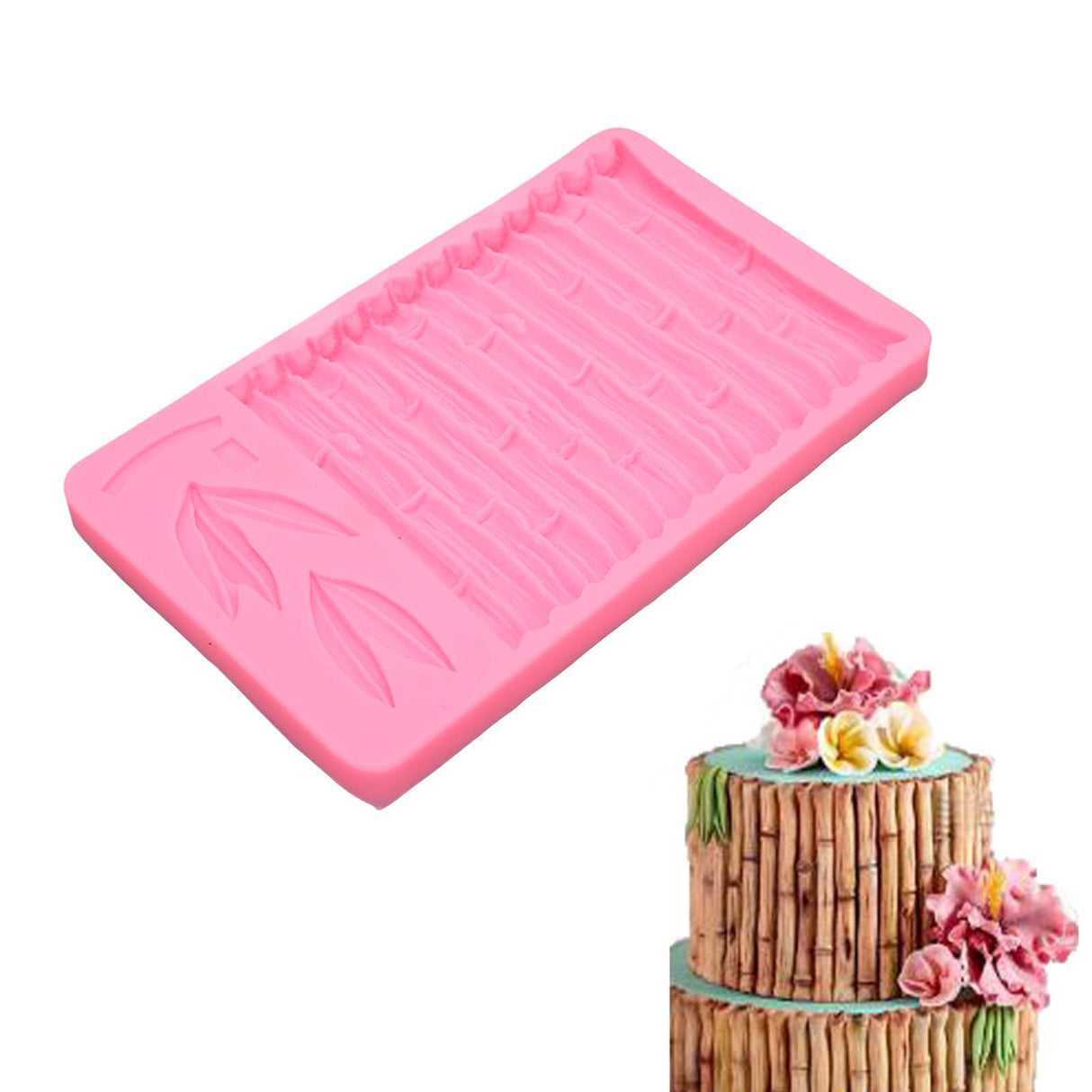 Chinese Style Bamboo Leaf Silicone Mold Bamboo Pattern Baking Mould for DIY Cake Fondant Chocolate