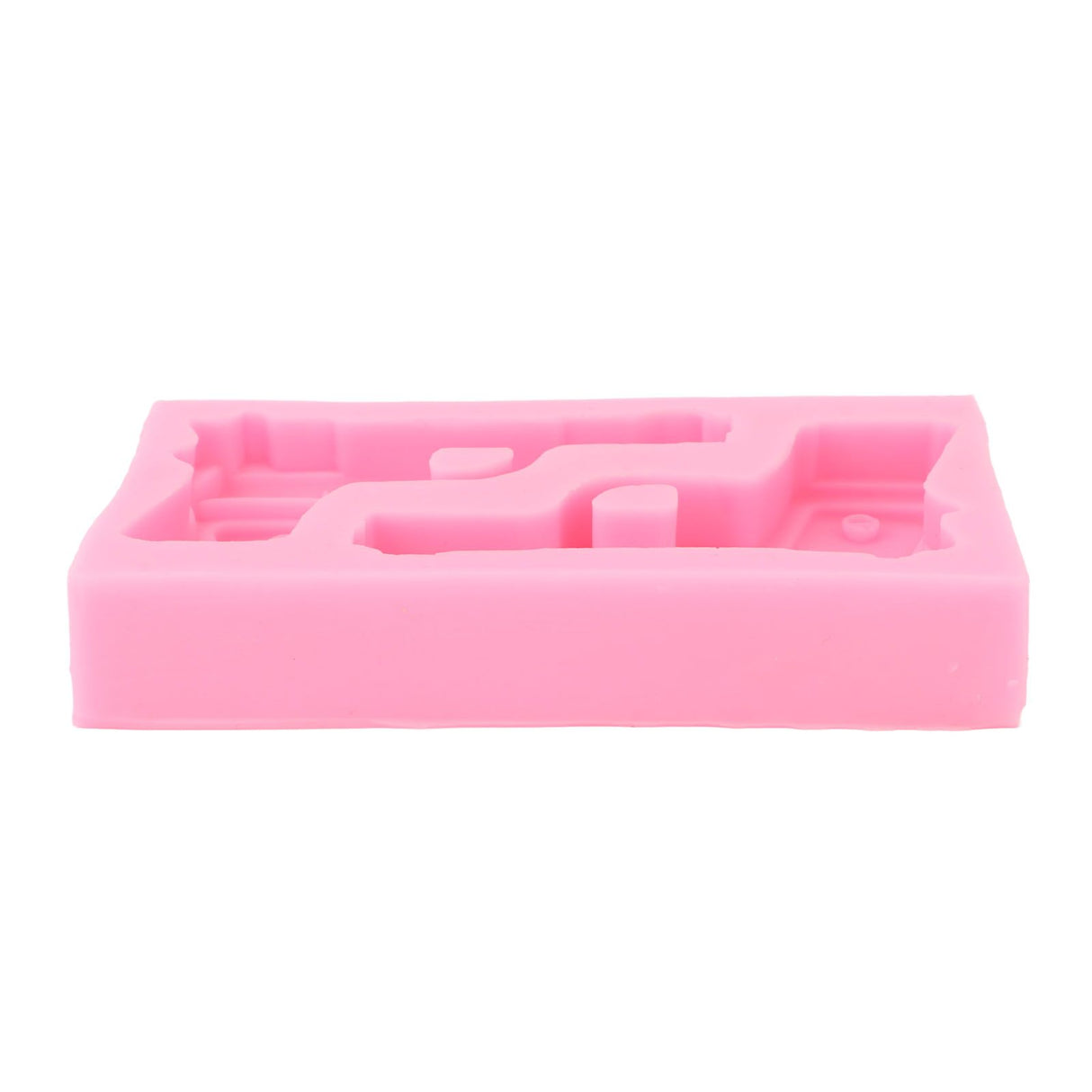 3D Weapon Shape Silicone Molds Pistol Shaped Baking Molds for Making Cake Chocolate Candy Crafting Pink