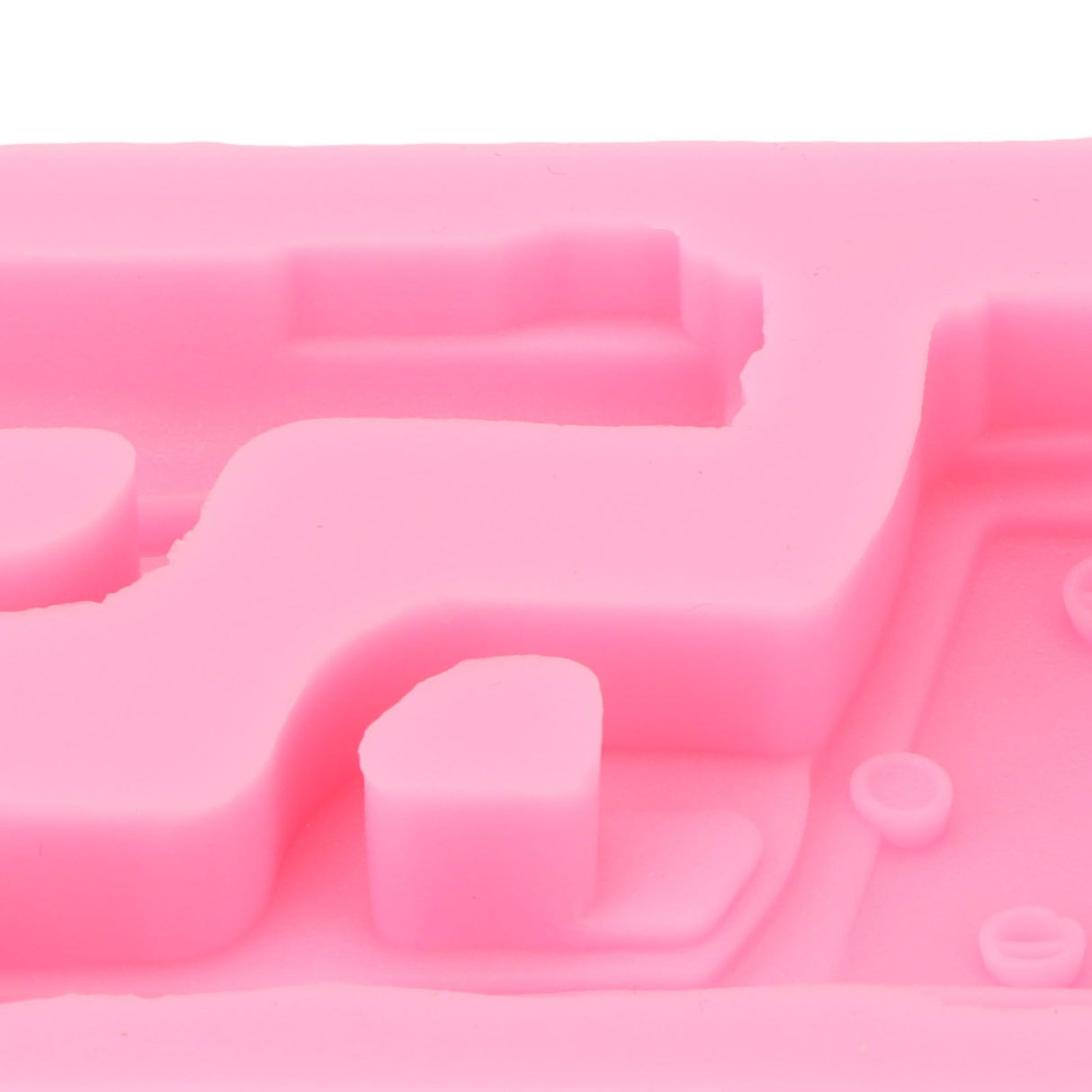 3D Weapon Shape Silicone Molds Pistol Shaped Baking Molds for Making Cake Chocolate Candy Crafting Pink