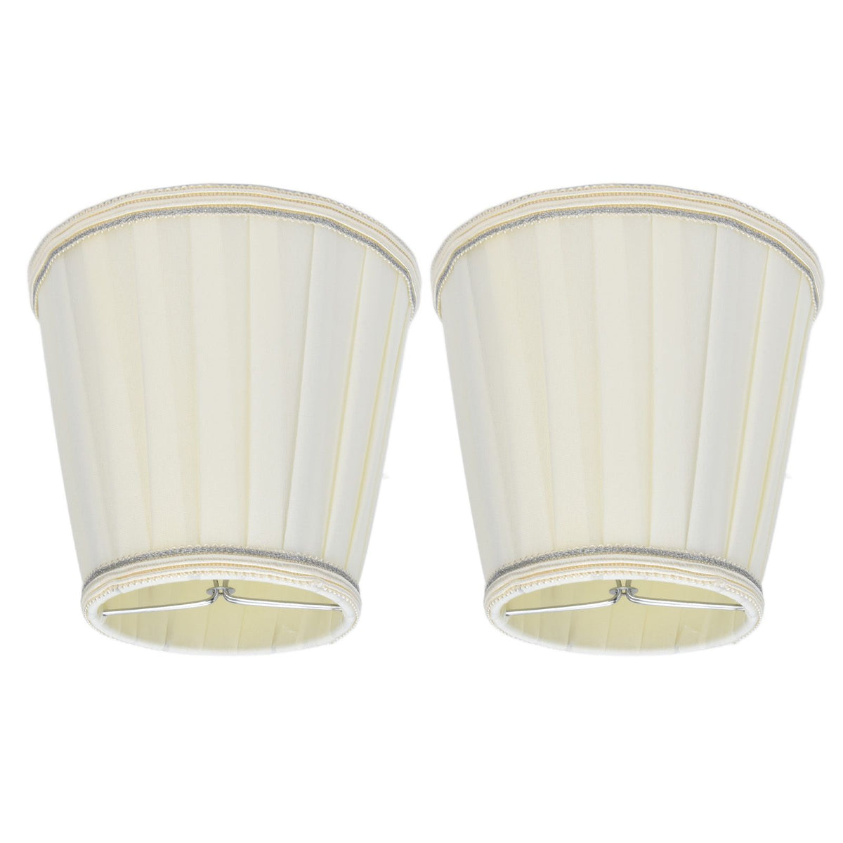 2 Pcs Double Small Lamp Shade Clip On Bulb Comfortable Material Barrel Fabric Lampshade for Table Chandelier Wall LampPX33