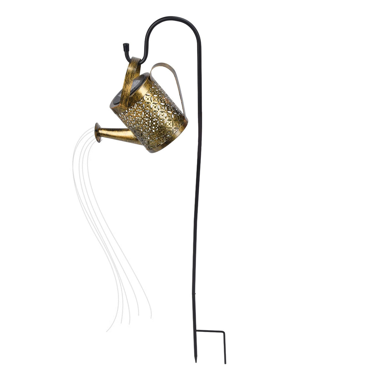 Solar Watering Can Lights Automatic Unique Rust Proof Convenient Retro Kettle Shape LanternS S Shape