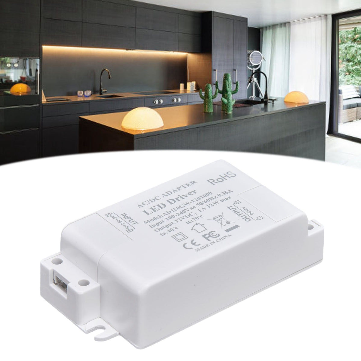 LED Drive Power Transformer LED Drive Power AC100‑240V/0.35A DC12V/1A 12W for G4 MR11 MR16