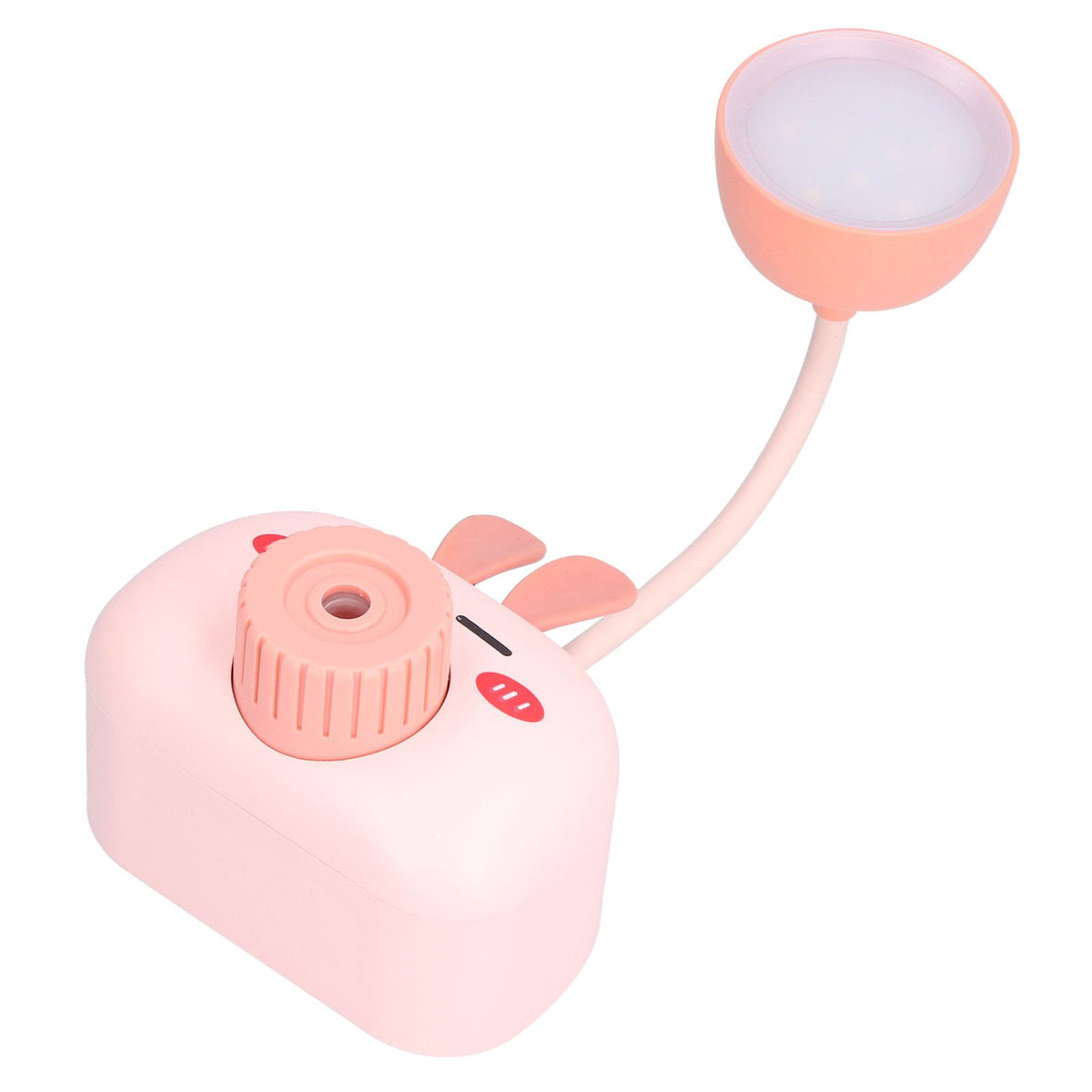LED Folding Desk Lamp Cartoon Animal Multifunction Table Lamp Pen Holder Pencil Sharpener for Home OfficePink
