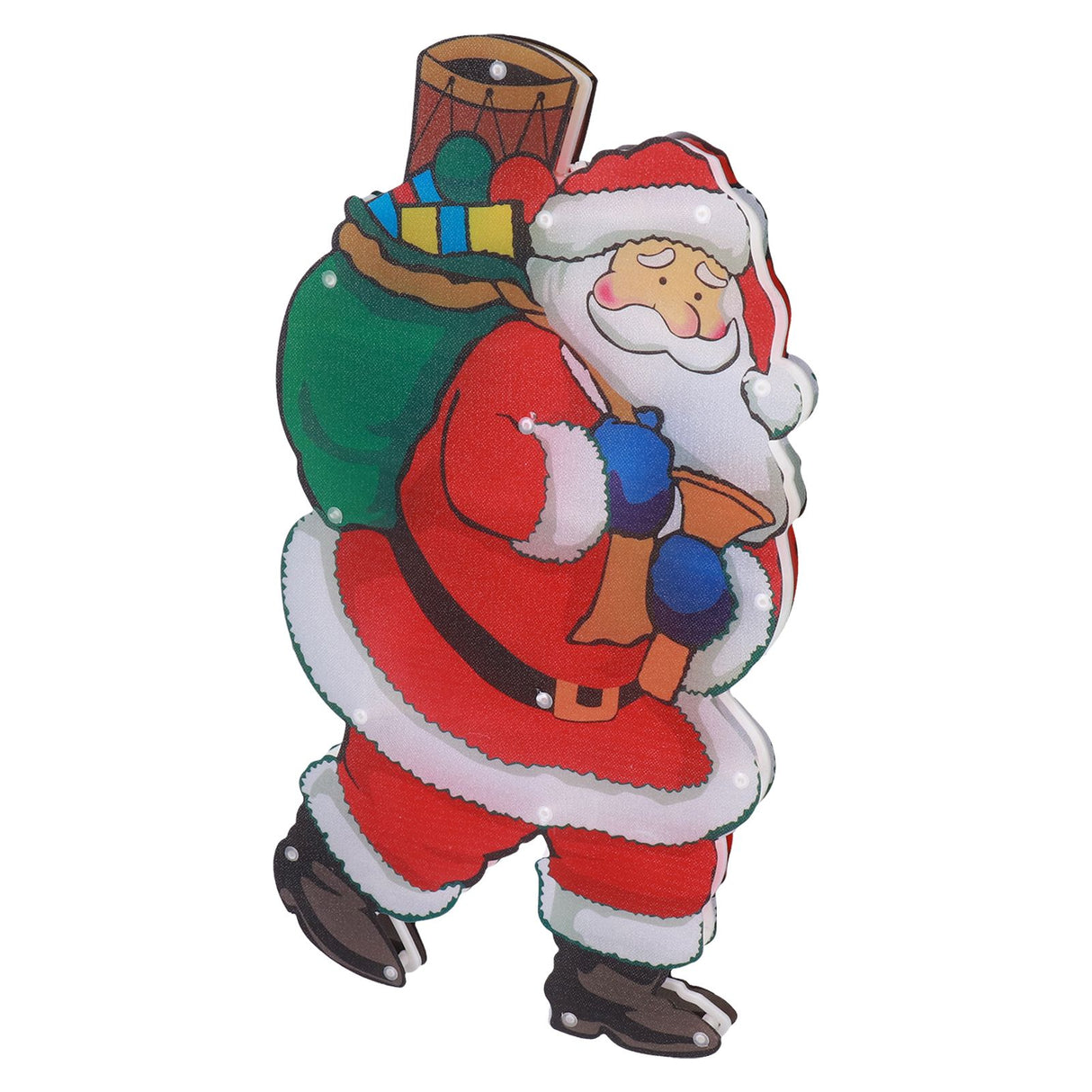 LED Santa Decoration Lights Window Battery Powered LED Christmas Cup Pendant Lights with Suction Cup