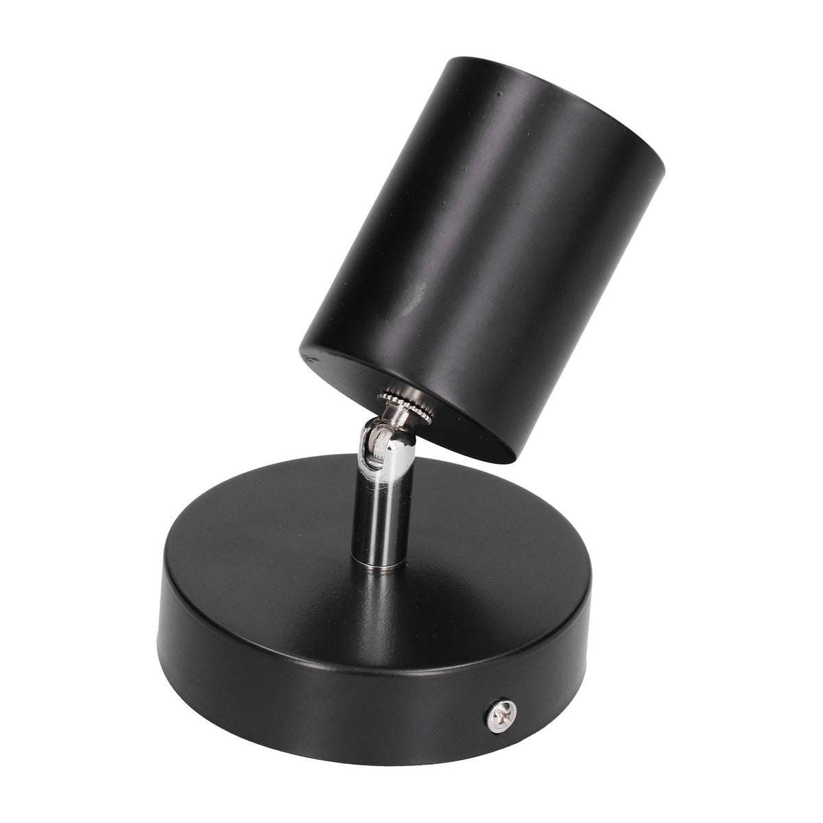 GU10 Spotlight Base Single Head Wrought Iron Adjustable Track Light Holder for Bedroom Shopping Mall 85‑265VBlack