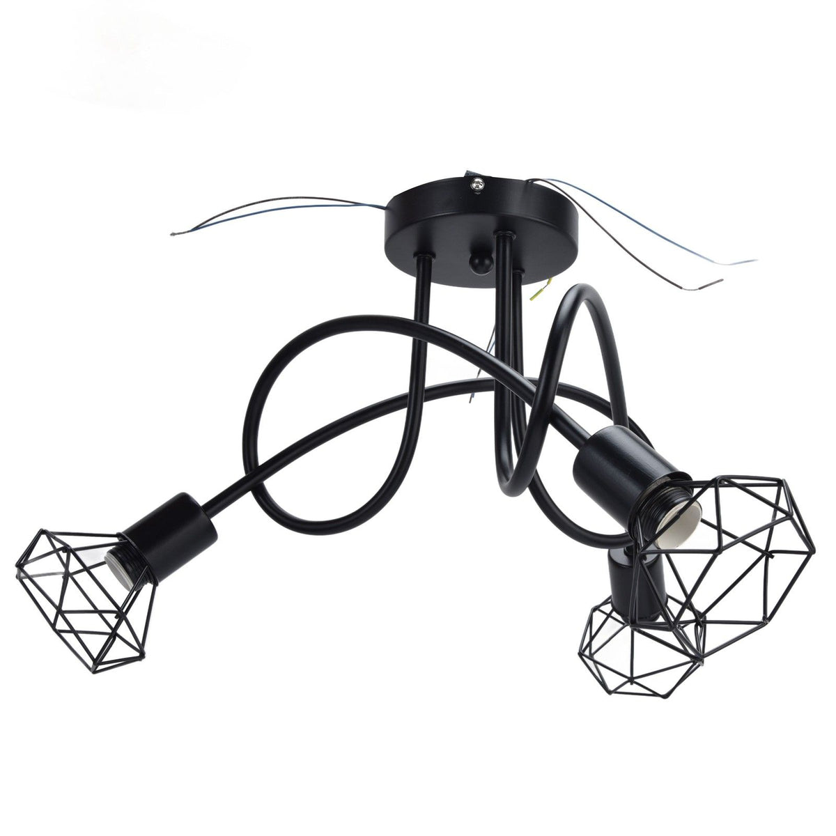 3 Heads Pendant Light Hollow Iron Ceiling Lamp Base for Bedroom Dining Room Living Room for E14 Bulb 85‑265V
