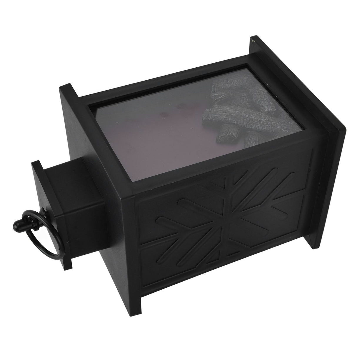 Fireplace Lantern LED Portable Hanging Handle Simulation Decoration Survival Kit Warm Light