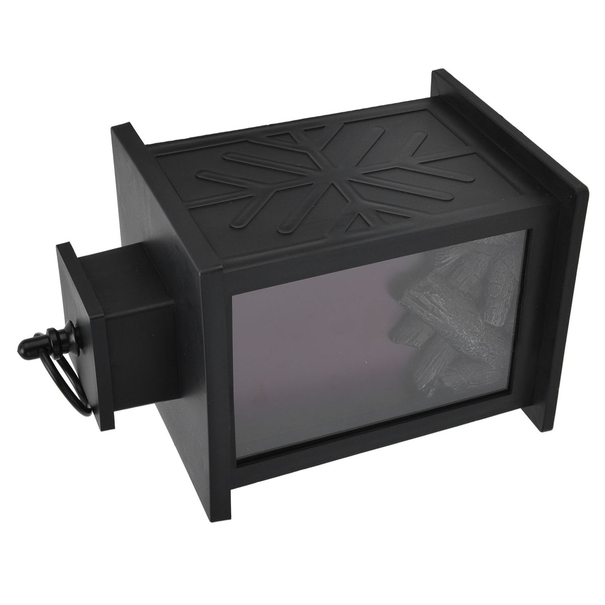 Fireplace Lantern LED Portable Hanging Handle Simulation Decoration Survival Kit Warm Light
