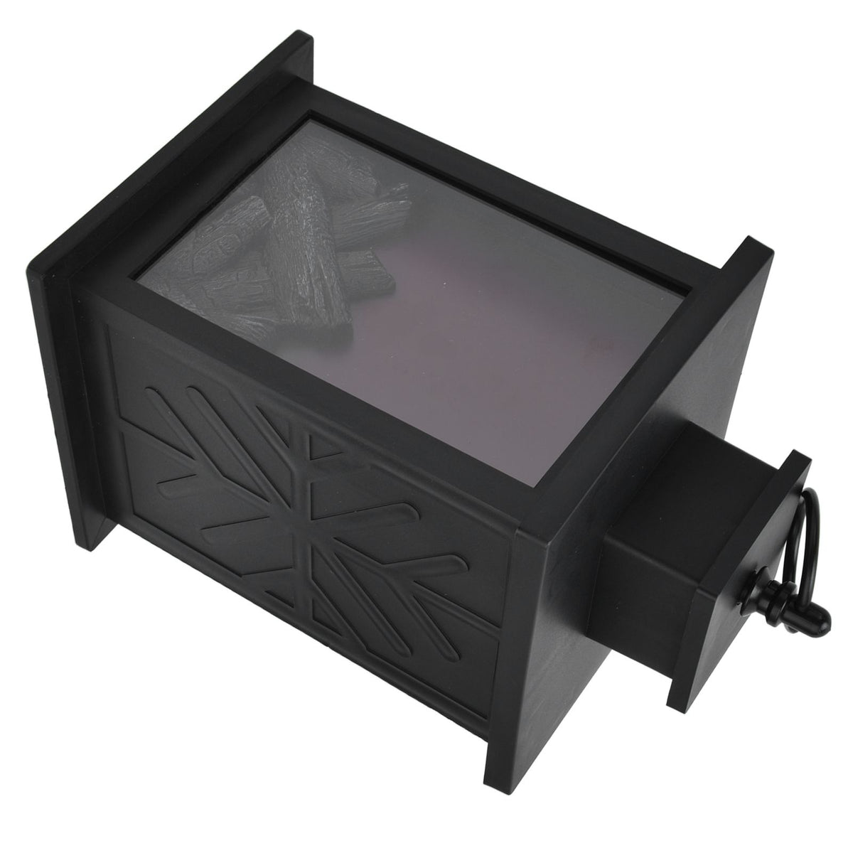 Fireplace Lantern LED Portable Hanging Handle Simulation Decoration Survival Kit Warm Light