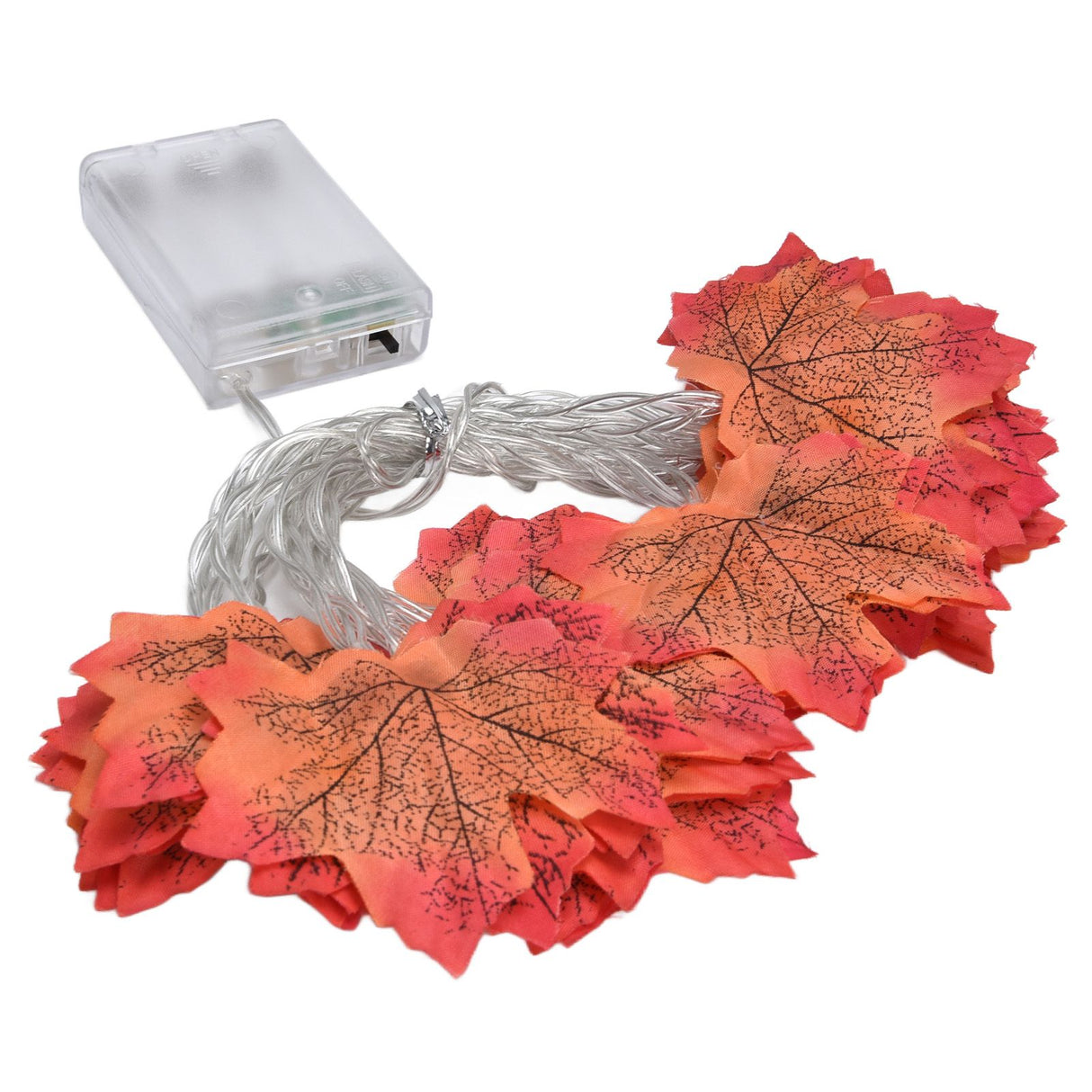 Maple Leaves String Lights LED Fall Lighted Garland Thanksgiving Decorations 9.8ft Warm Light