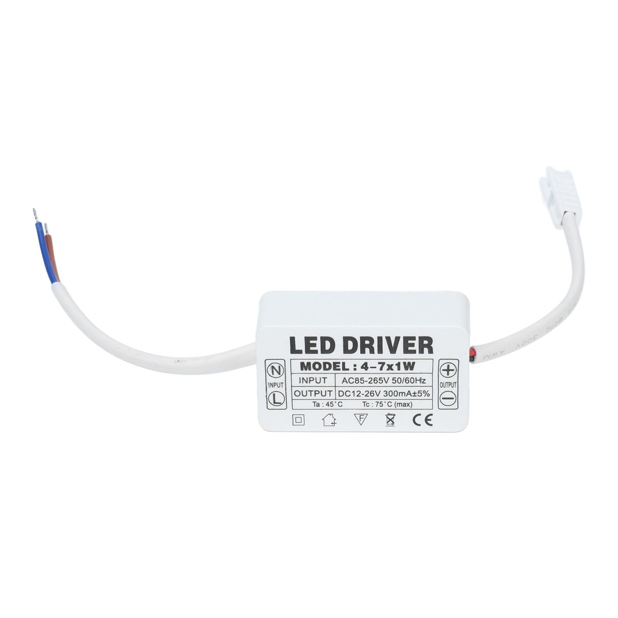 4‑7X1W LED Driver Constant Current 300mA Input AC85‑265V Output DC12‑26V Power Supply Transformer