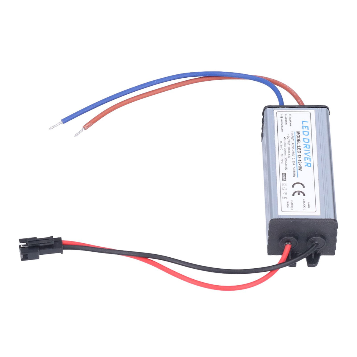 12‑18X1W 300mA LED Driver AC95‑265V/DC36‑63V Waterproof LED Power Driver for LED Light Strips