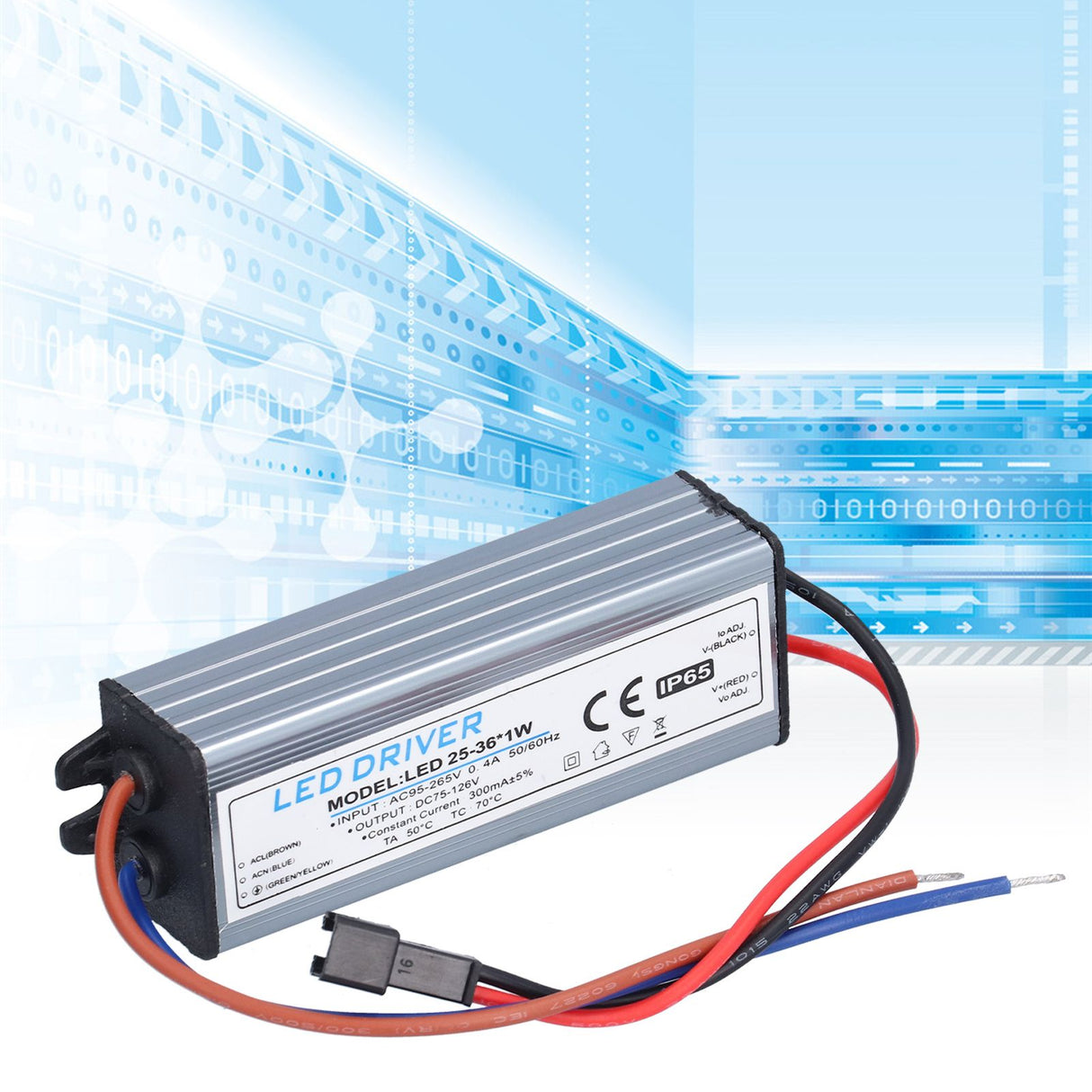 LED Driver Light Transformer DIY Lamp Driving Power Supply AC95‑265V DC75‑126V 25‑36x1W 300mA