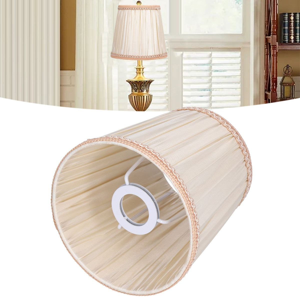 Cloth Lampshade Meson Installation Modern Simple Style for Candle Table Lamps Crystal Chandelier E14