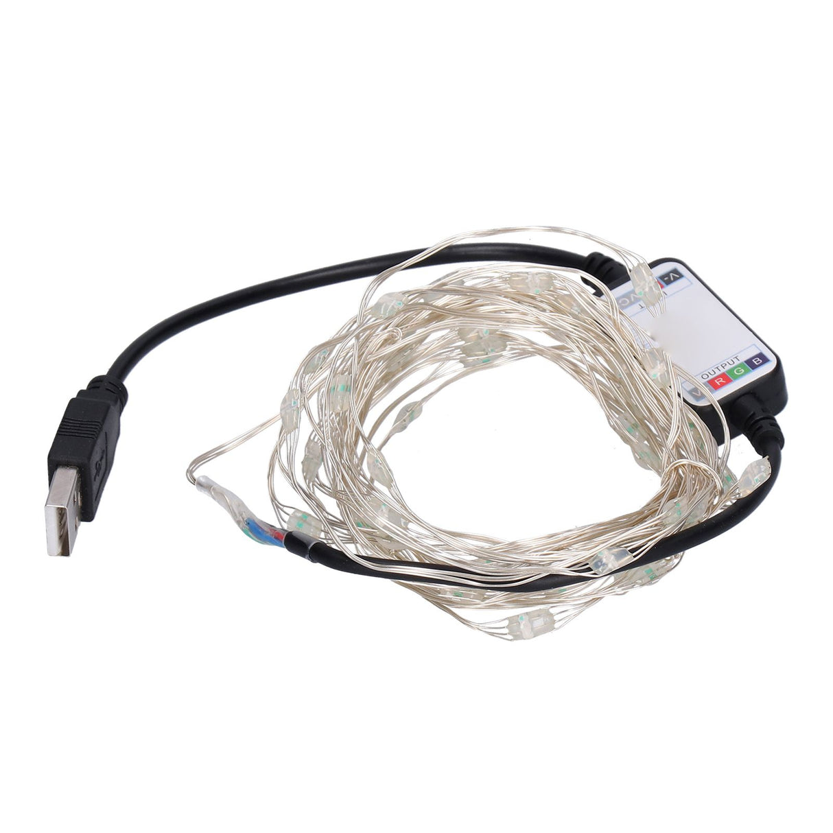 String Lights USB LED Colorful RGB Waterproof Copper Wire Music Light String Christmas Decoration Light5m 50 Lights