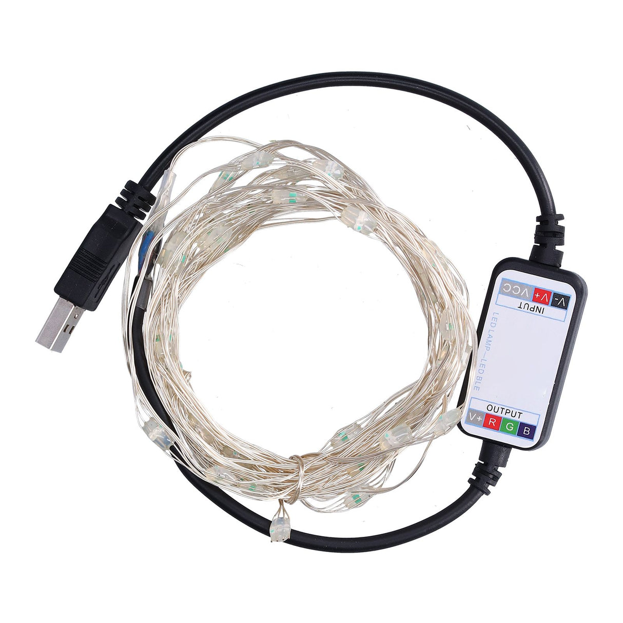 String Lights USB LED Colorful RGB Waterproof Copper Wire Music Light String Christmas Decoration Light5m 50 Lights