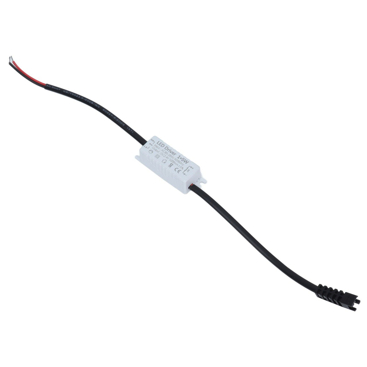 LED Driver 1X5W LED Driver 1200mA Power Supply Transformer Adapter 85‑265V AC to 2‑4V DC for LED Light Outdoor Light