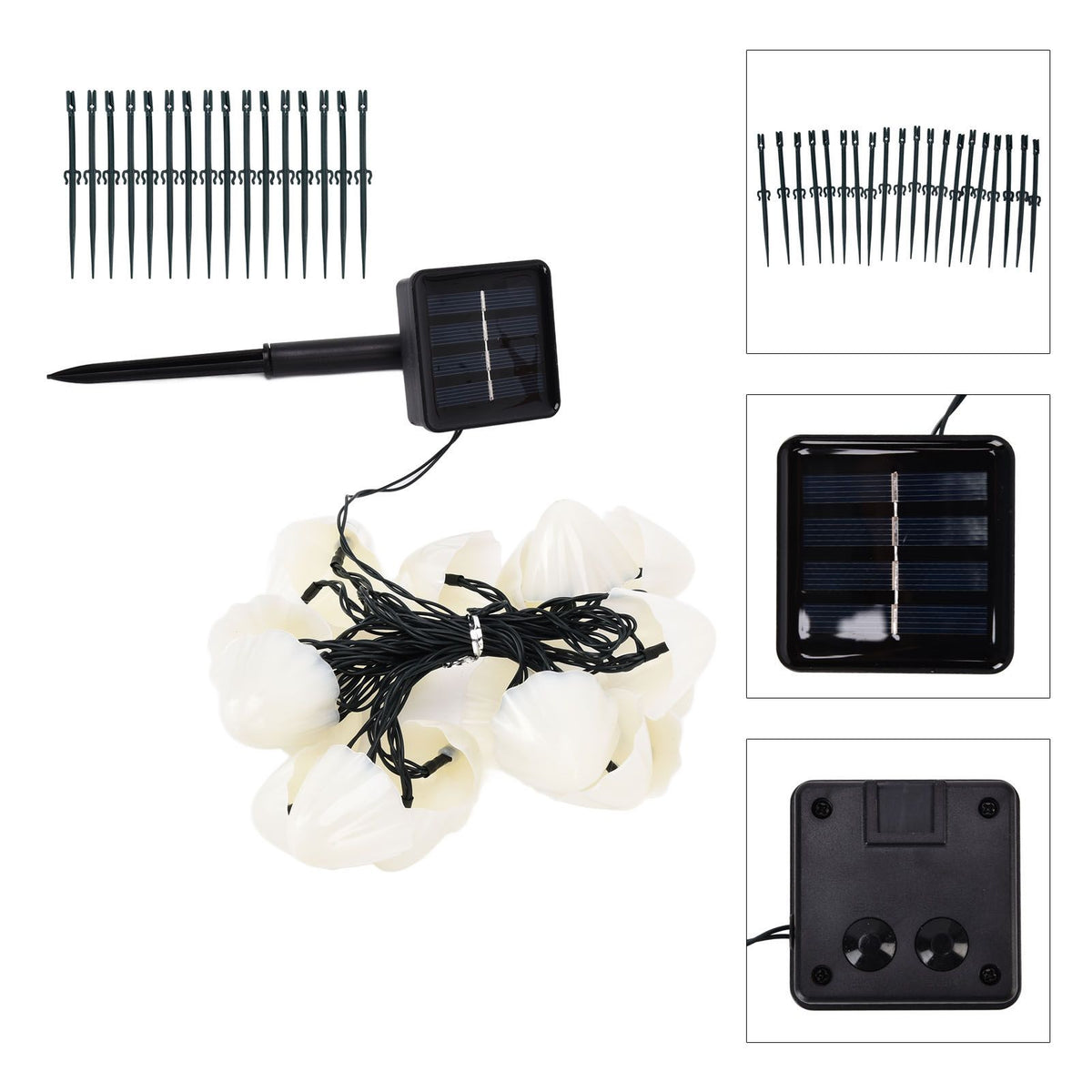 Solar Light String Waterproof Outdoor Garden Landscape Light 20LEDs 8 Lighting ModesColorful Light