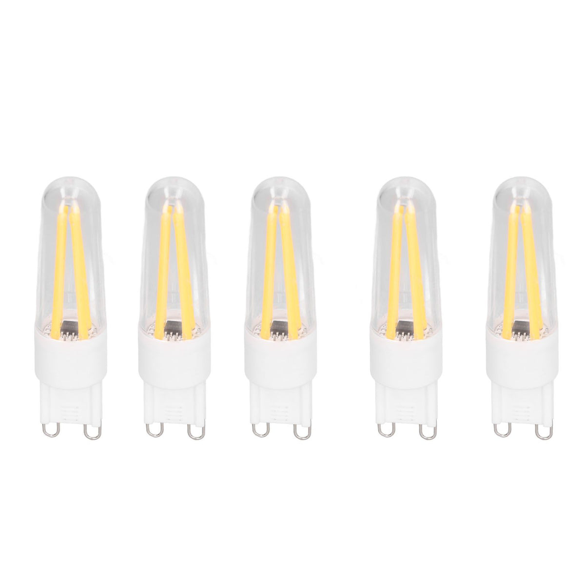 10Pcs G9 LED Bulb 3W 200LM Long Filament Bulbs for Chandelier Ceiling Lamp Table Lamp Warm White 220V