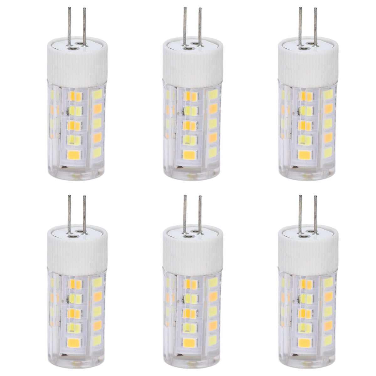 6PCS G4 Light Bulb 3 Light Color 220V Small Ceiling Lamp Bulb Wall Lamp Bulb for Home OfficeG4 3W 32LED