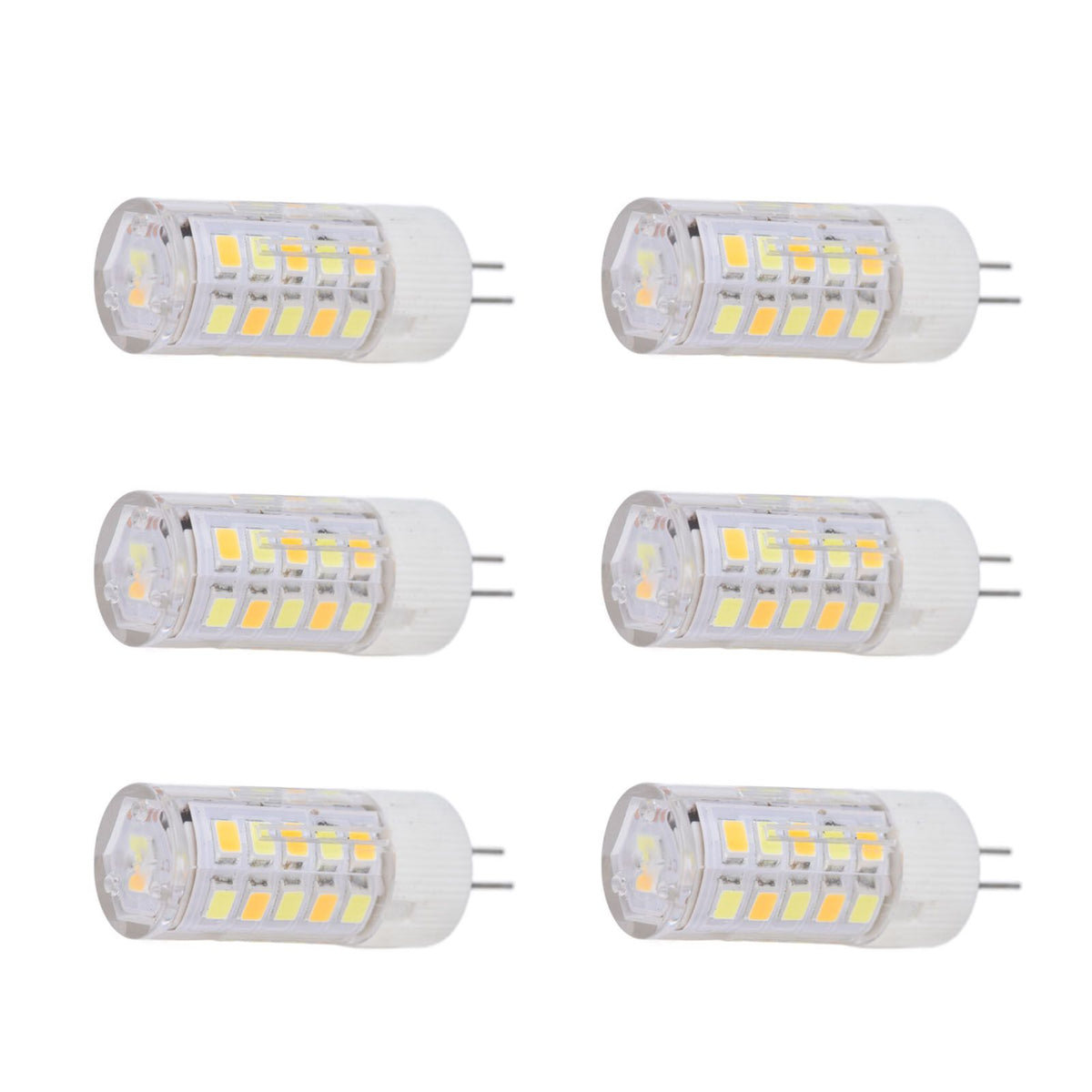 6PCS G4 Light Bulb 3 Light Color 220V Small Ceiling Lamp Bulb Wall Lamp Bulb for Home OfficeG4 3W 32LED