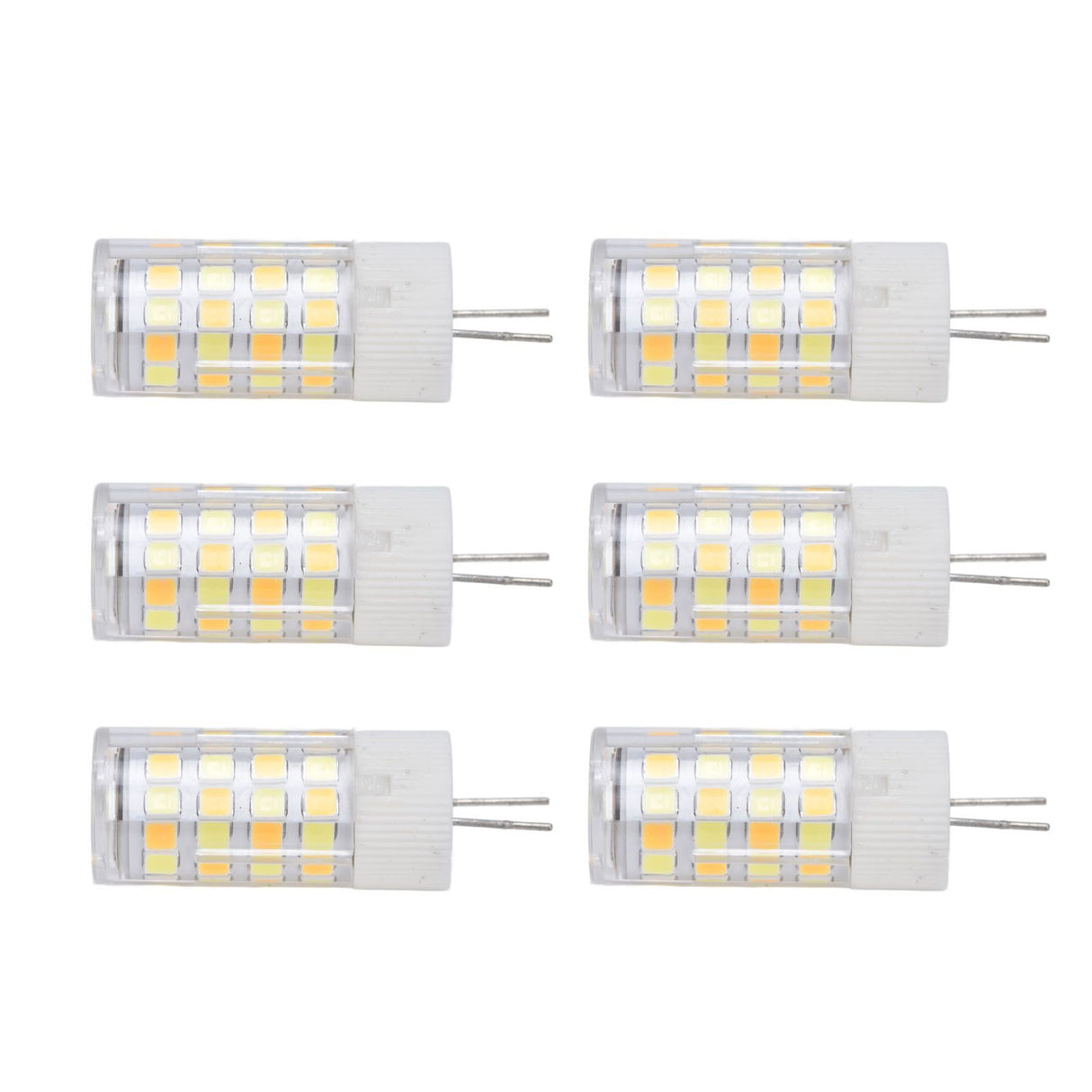 6PCS G4 Light Bulb 3 Light Color 220V Small Ceiling Lamp Bulb Wall Lamp Bulb for Home OfficeG4 5W 52LED