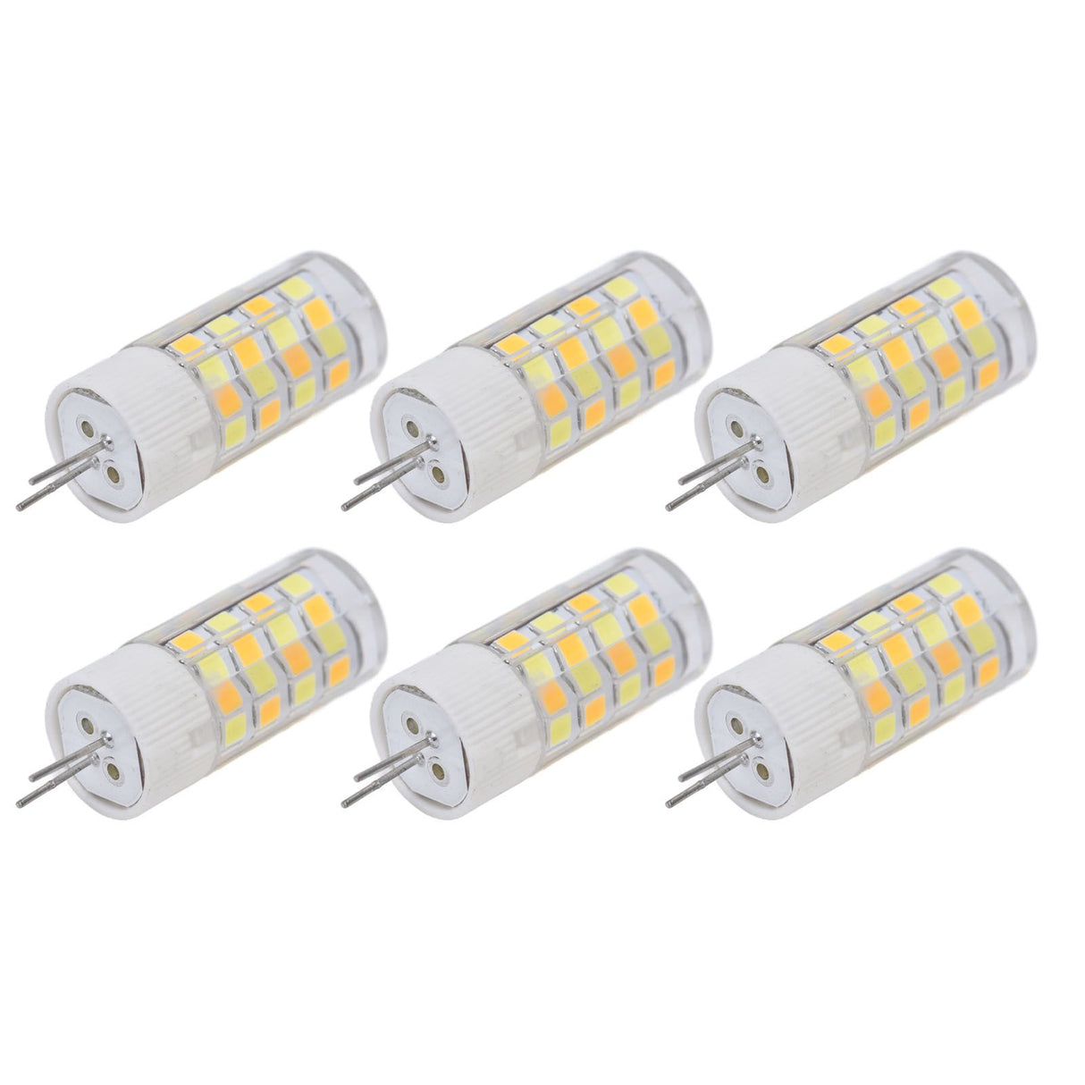 6PCS G4 Light Bulb 3 Light Color 220V Small Ceiling Lamp Bulb Wall Lamp Bulb for Home OfficeG4 5W 52LED