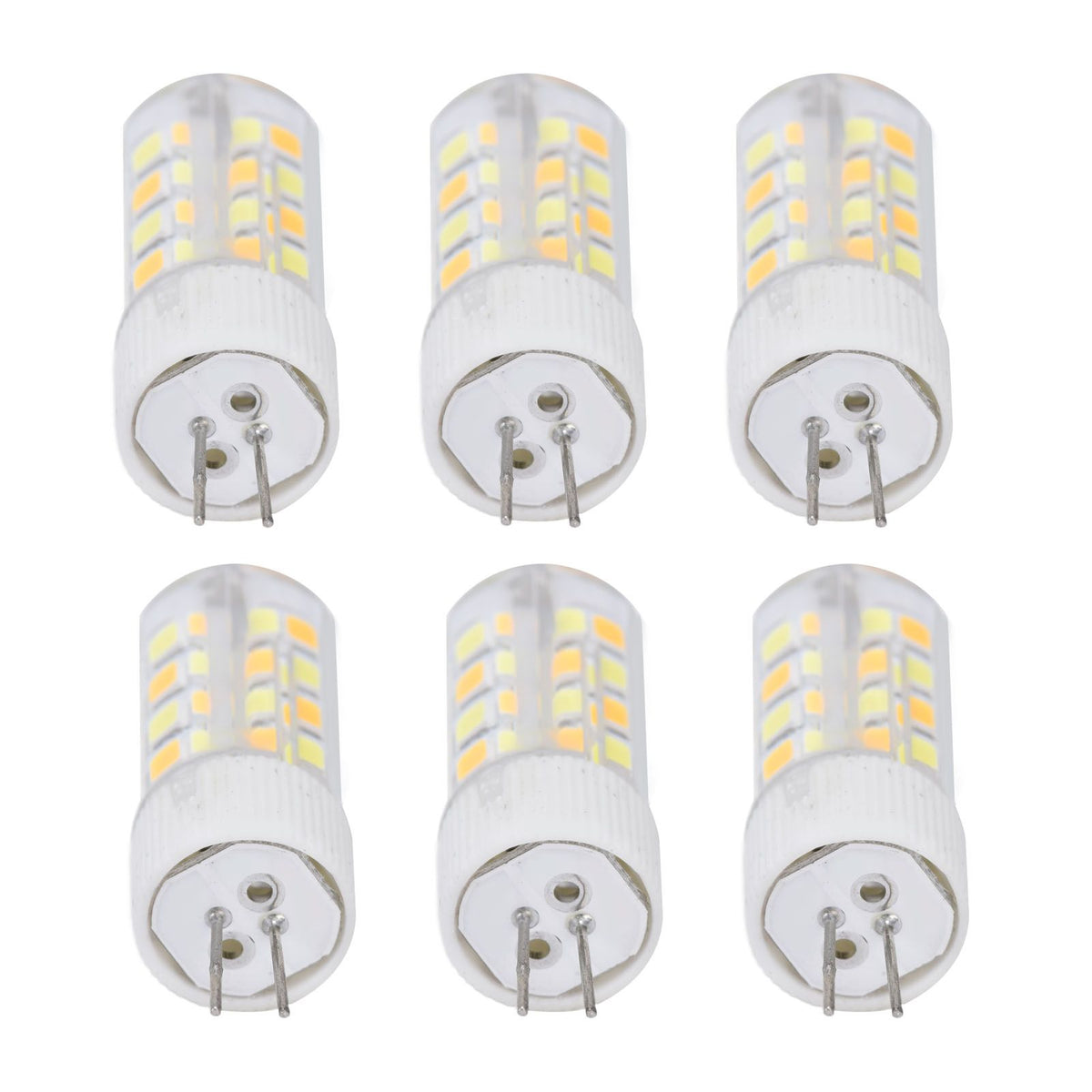 6PCS G4 Light Bulb 3 Light Color 220V Small Ceiling Lamp Bulb Wall Lamp Bulb for Home OfficeG4 5W 52LED