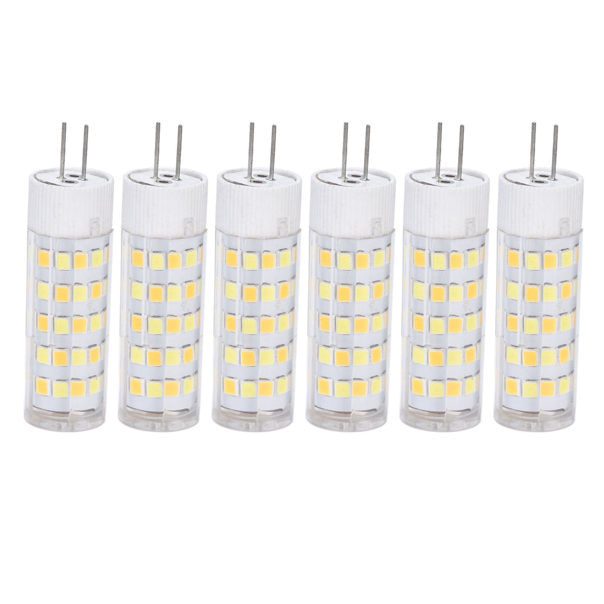 6PCS G4 Light Bulb 3 Light Color 220V Small Ceiling Lamp Bulb Wall Lamp Bulb for Home OfficeG4 7W 64LED