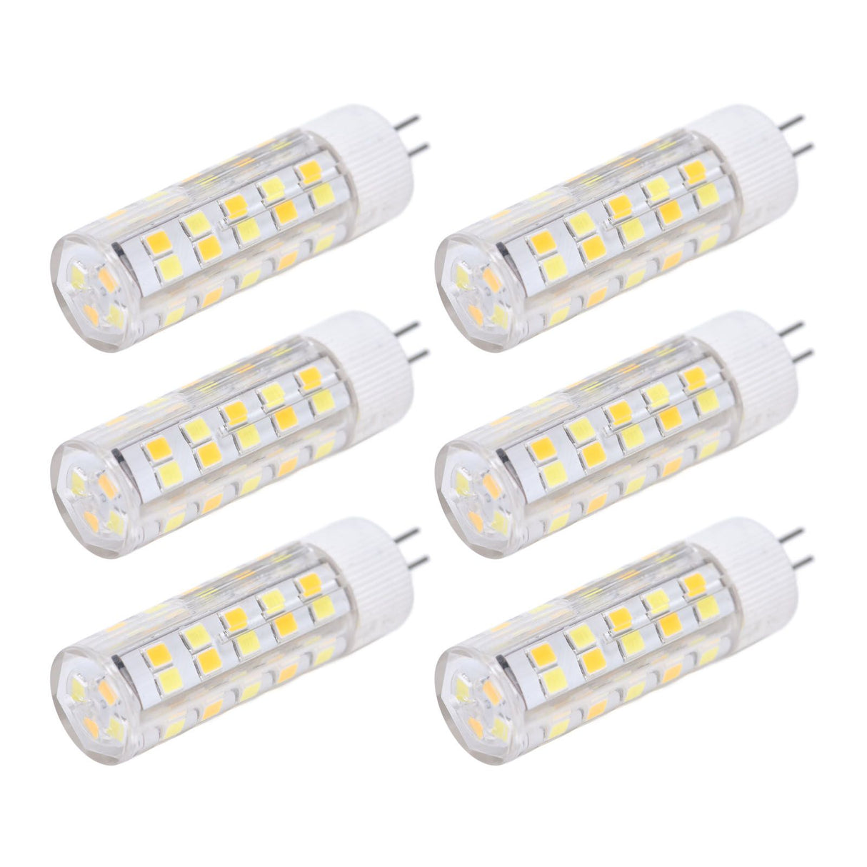 6PCS G4 Light Bulb 3 Light Color 220V Small Ceiling Lamp Bulb Wall Lamp Bulb for Home OfficeG4 7W 64LED