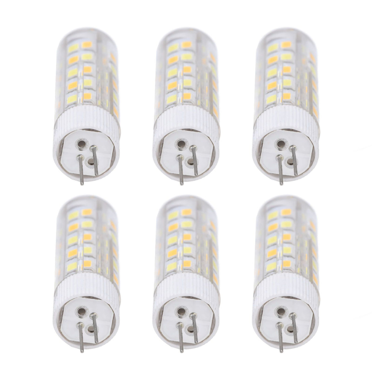 6PCS G4 Light Bulb 3 Light Color 220V Small Ceiling Lamp Bulb Wall Lamp Bulb for Home OfficeG4 7W 64LED