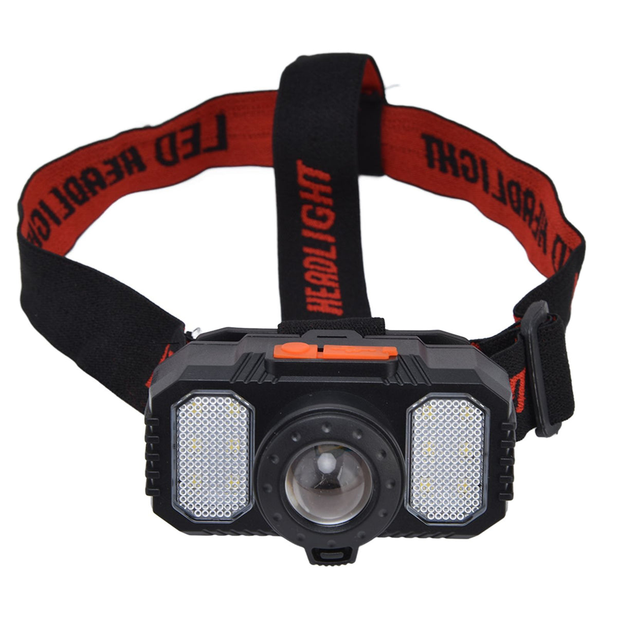 LED Headlight USB Charging Adjustable Zoom Dual Light Sources Waterproof Portable Headlight for Fishing Running
