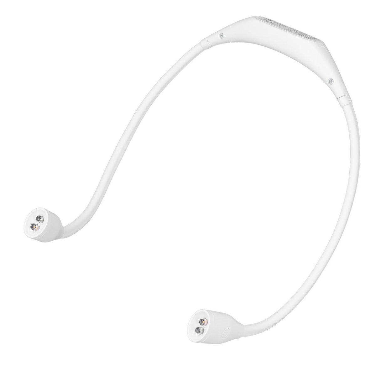 Neck Light USB Rechargeable 3 Brightness Levels 360° Flexible LED Neck Reading Lamp for Running RepairingWhite