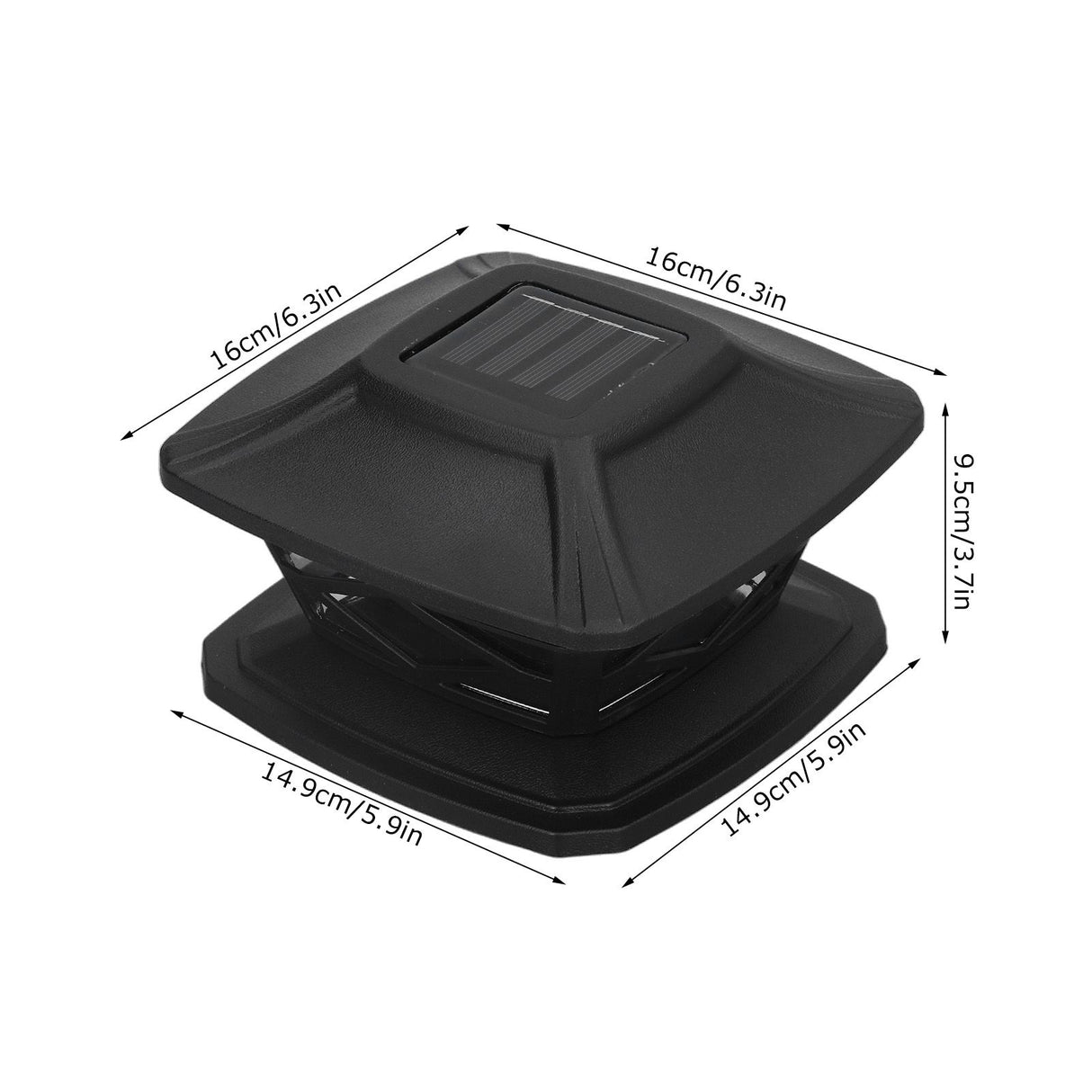 2set Solar Post Lights LED Lamp Beads 2 Color Lighting Rechargeable IP44 Waterproof PC Shell Fence Lights for Outdoor