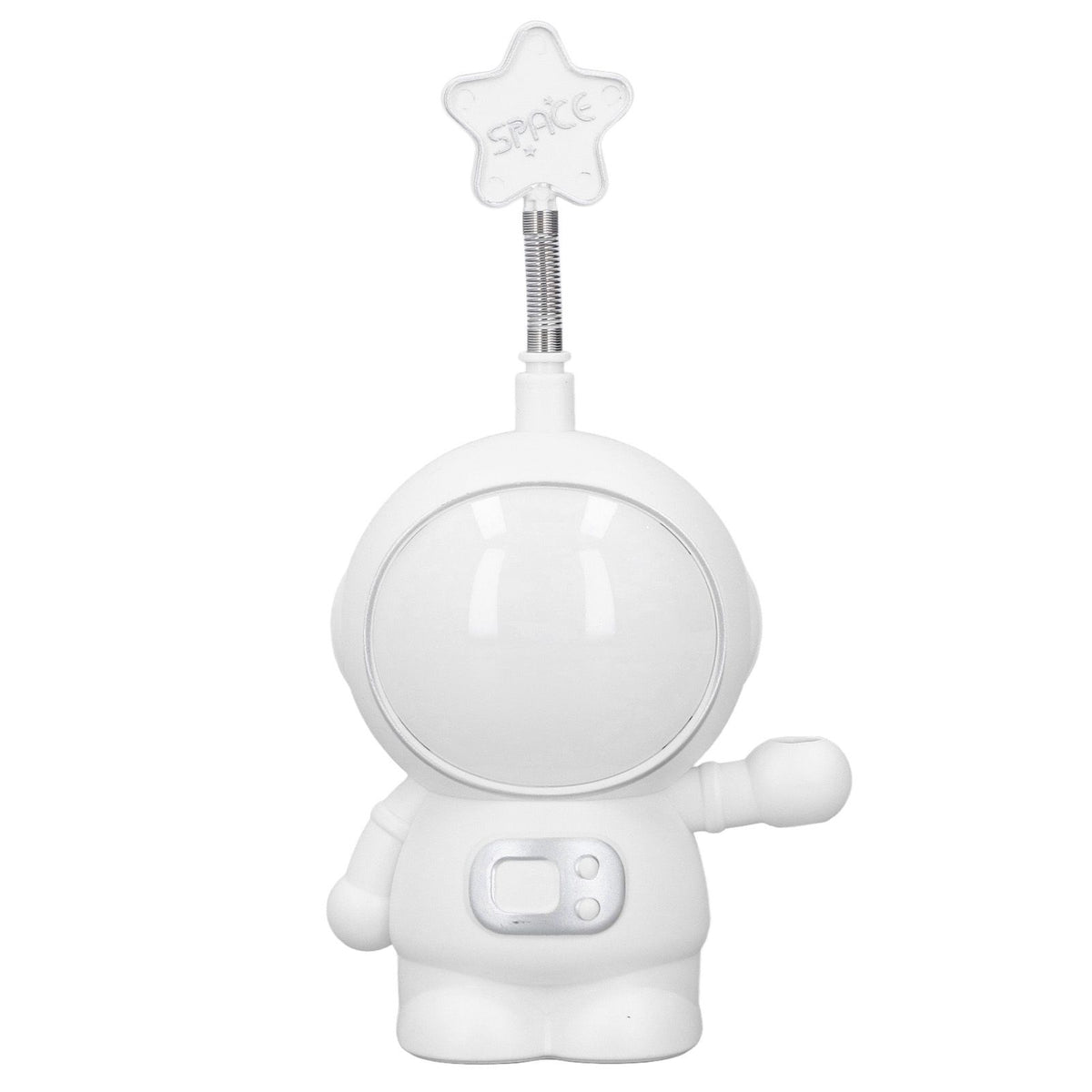 LED Desk Lamp 2 Lighting Modes Eye Protection USB Charging Astronaut Night Light with Pencil Sharpener for Home DeskWhite